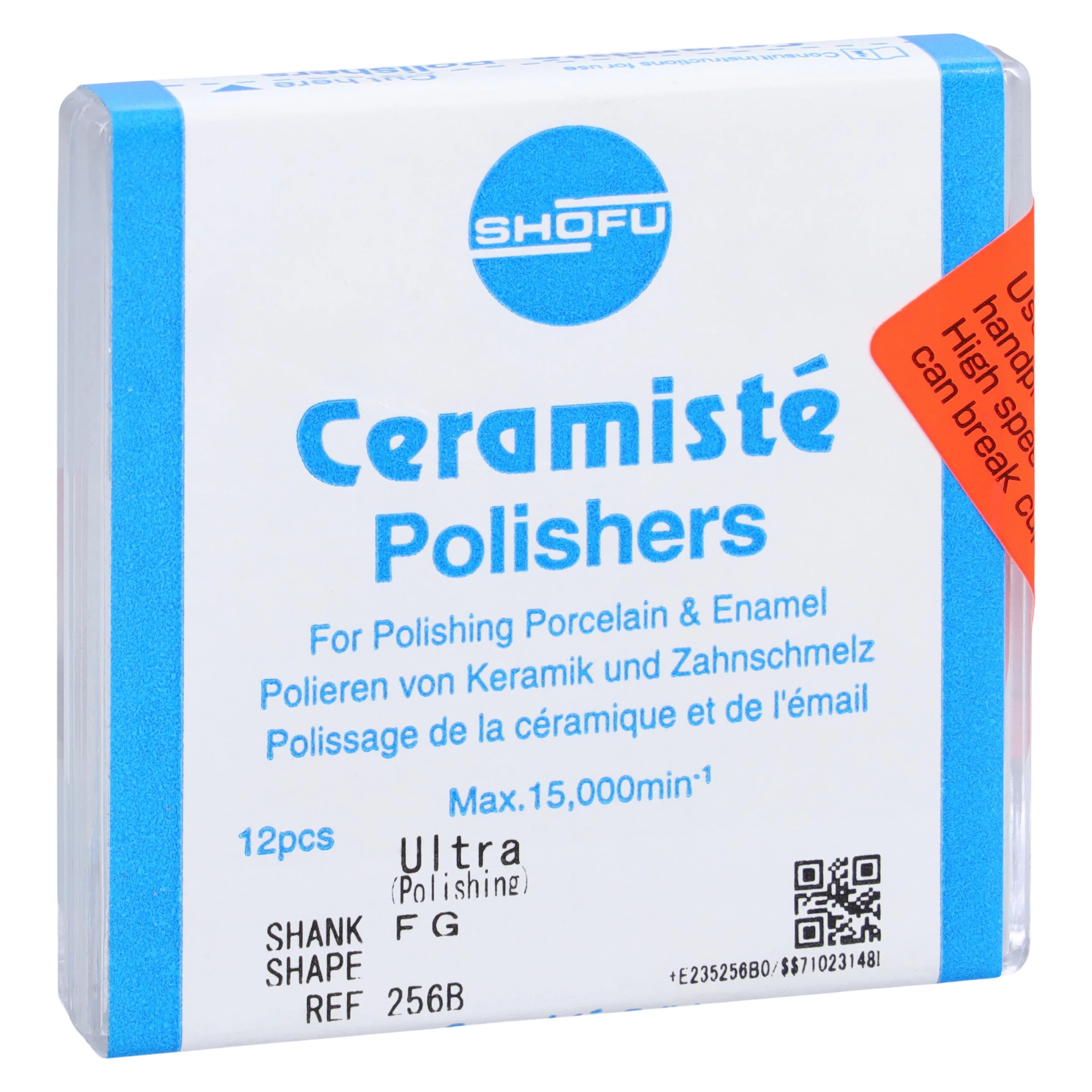 CeraMiste Soft Polishers, FG, Ultra, Midi-Point, #060, Yellow Band, 12/Pk, 256B - CeraMiste Soft Polishers, FG, Ultra, Midi-Point, # 060, Grey/Yellow, 12/Pk, 256B - Image 1