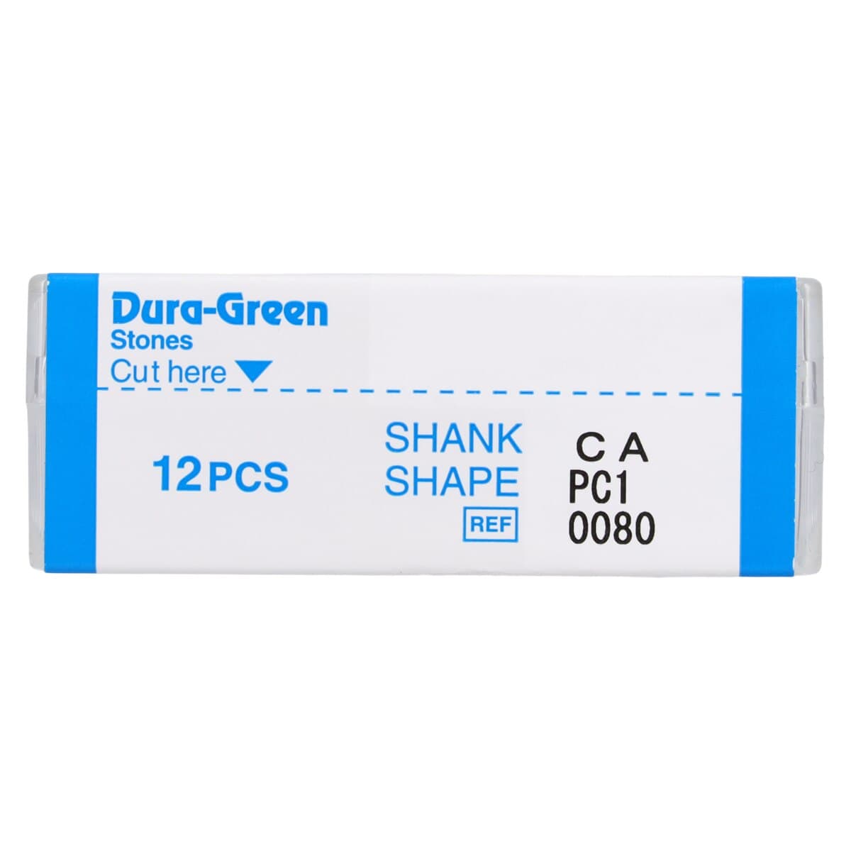 Dura-Green Silicon Carbide Finishing Stones, PC1 Pointed Cylinder, CA (Contra Angle) Shank, Green, 12/Pk, 0080 thumbnail 5