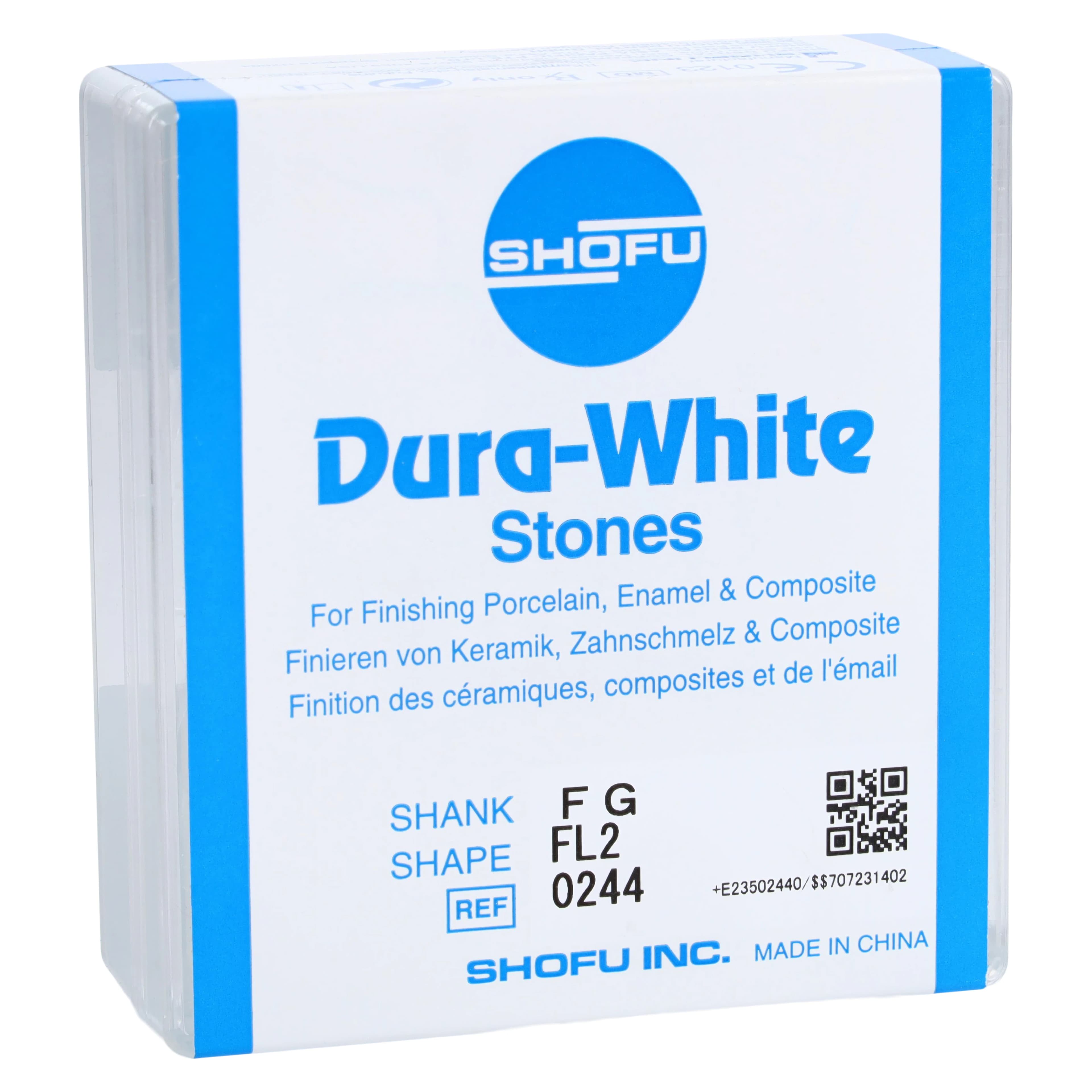 Shofu Dura-White Stones, FG, Flame FL2, #025, White, 12/Pk, 0244 thumbnail 2