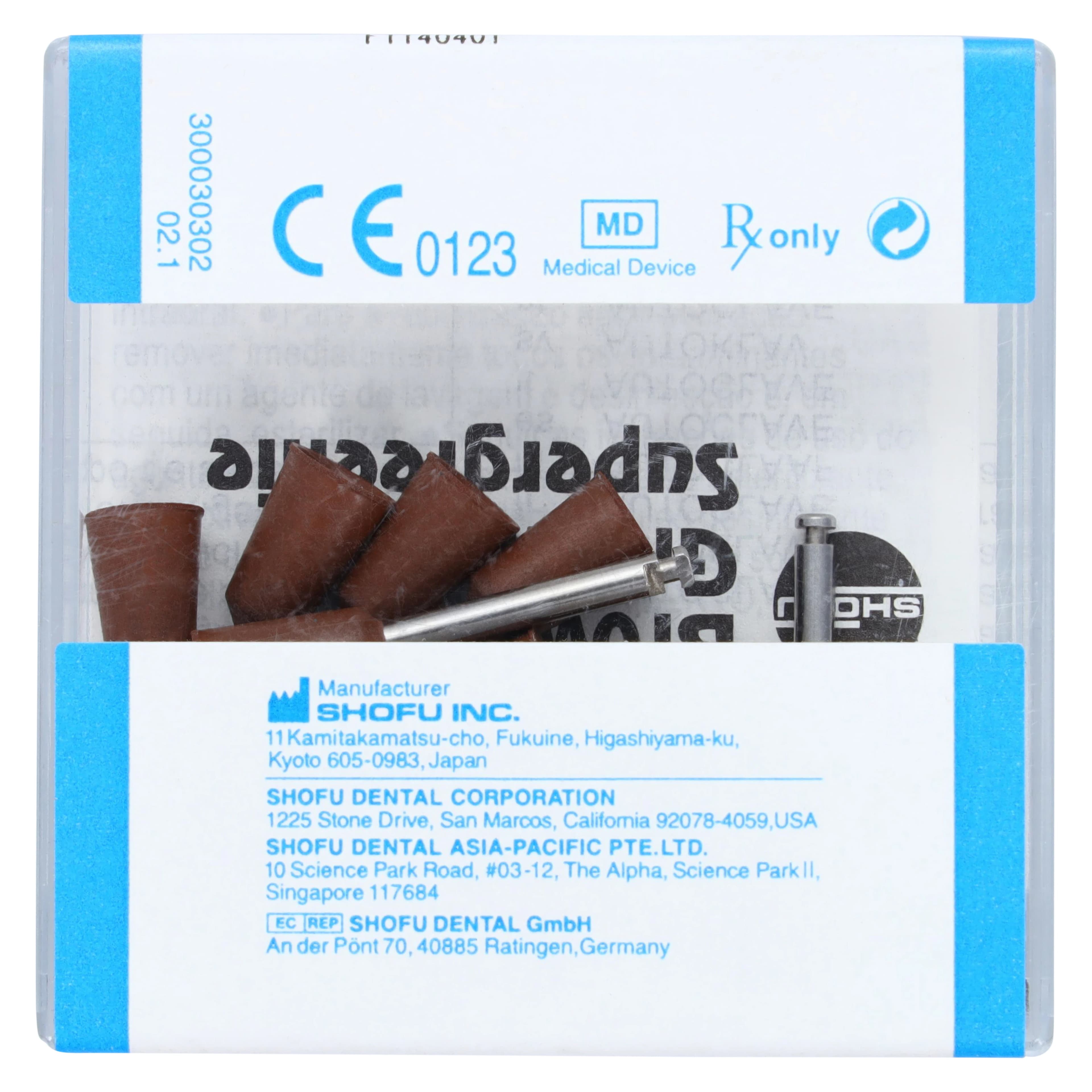 Shofu Brownie Silicone Polishers, Cup, CA (Latch) Shank, #0401, Brown, 12/Pk thumbnail 2