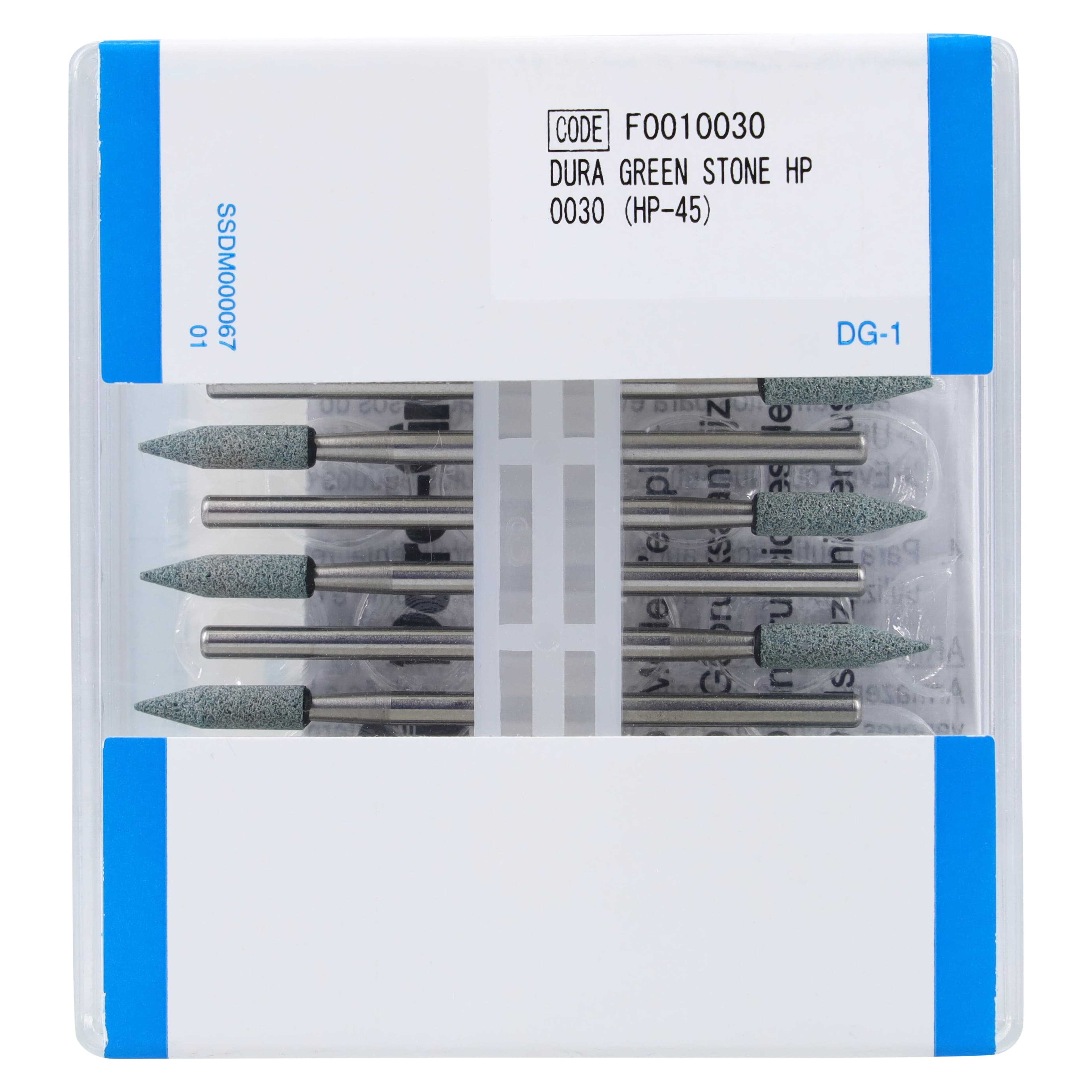 Shofu Dura-Green Stones, HP, Pointed Cylinder PC1, ISO #030, Green, 12/Pk, 0030 thumbnail 2