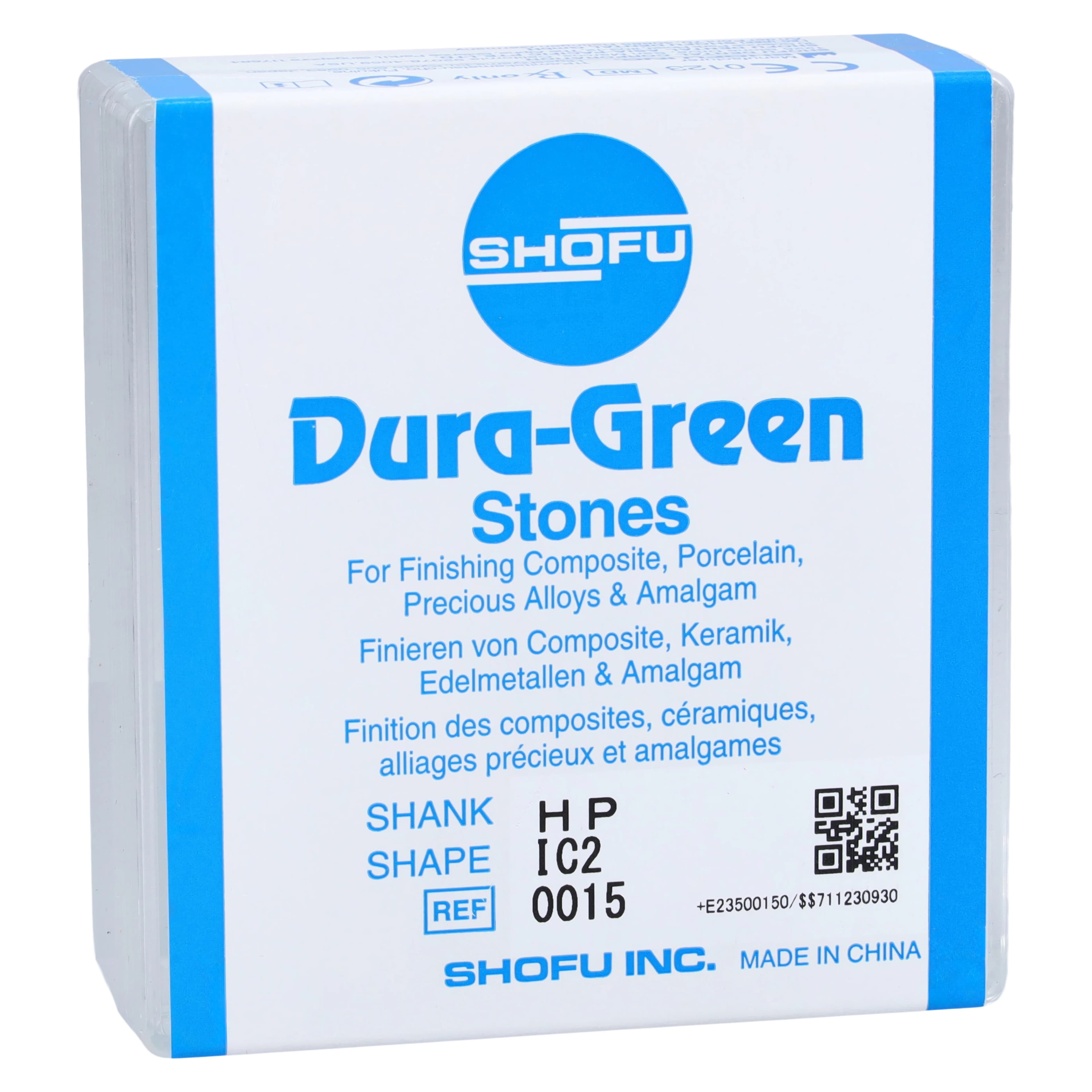 Dura-Green Stones, HP - Inverted Cone, IC2, Silicon Carbide, Green, 12/Pkg, 0015 - Dura-Green Stones - HP - IC2 - Image 1