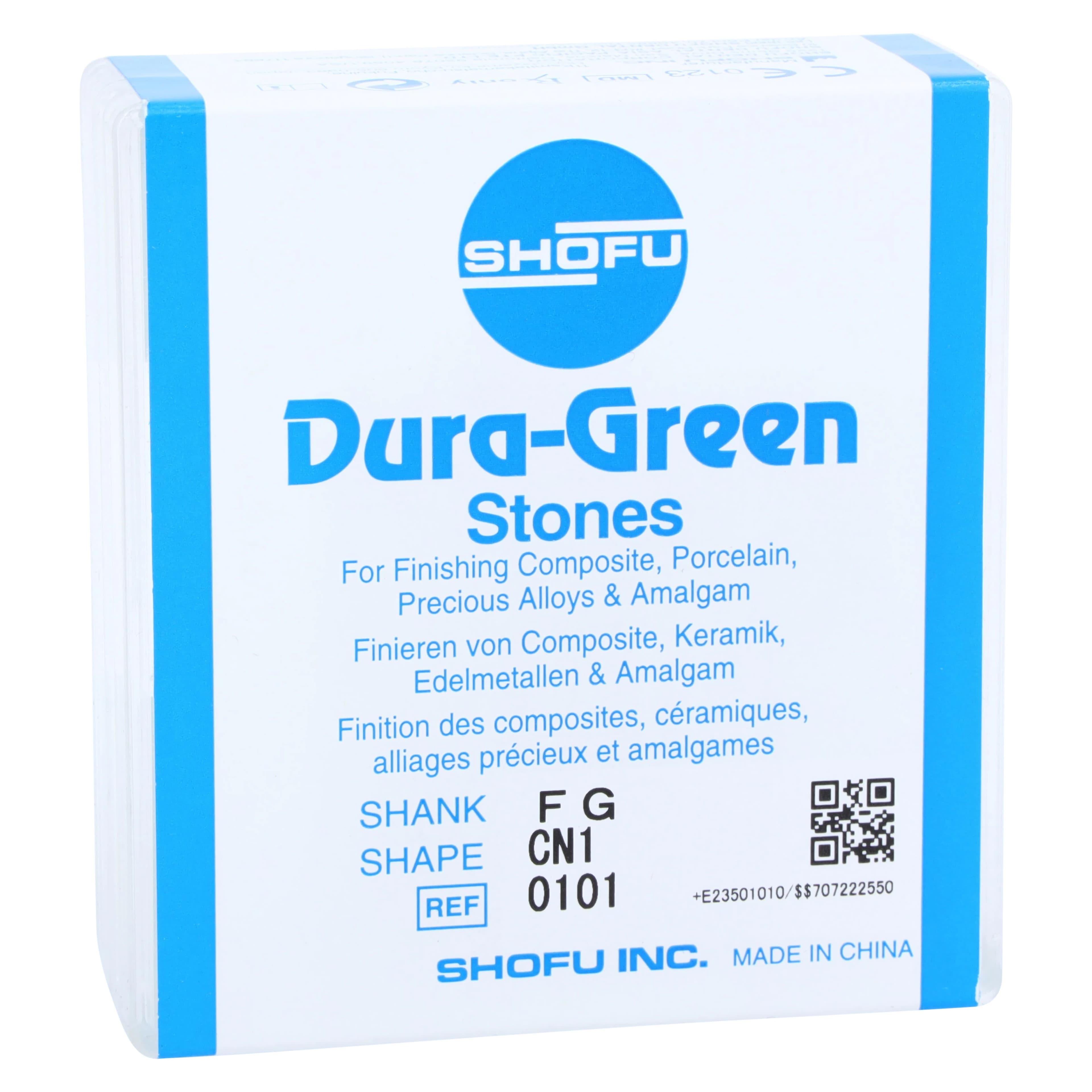 Shofu Dura-Green Stones, FG, CN1 Pointed Cone, Green, 12/Pk, 0101 - Dura-Green Stones - FG - CN1 - Image 1