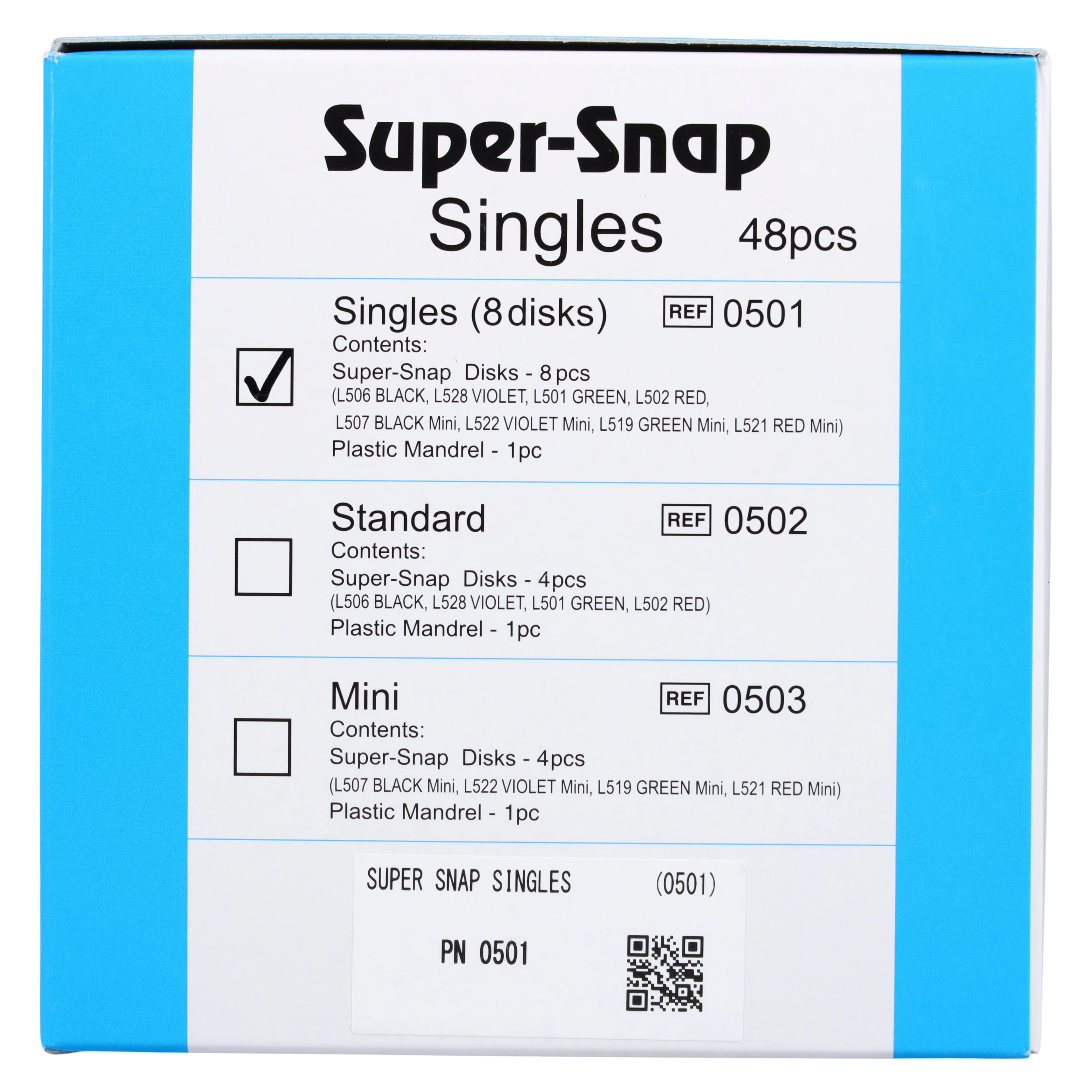 Super-Snap Disposable Singles Finishing & Polishing Disks, CA Mandrel, Mini/Standard, Assorted Grit, 48/Pk, 0501 thumbnail 5