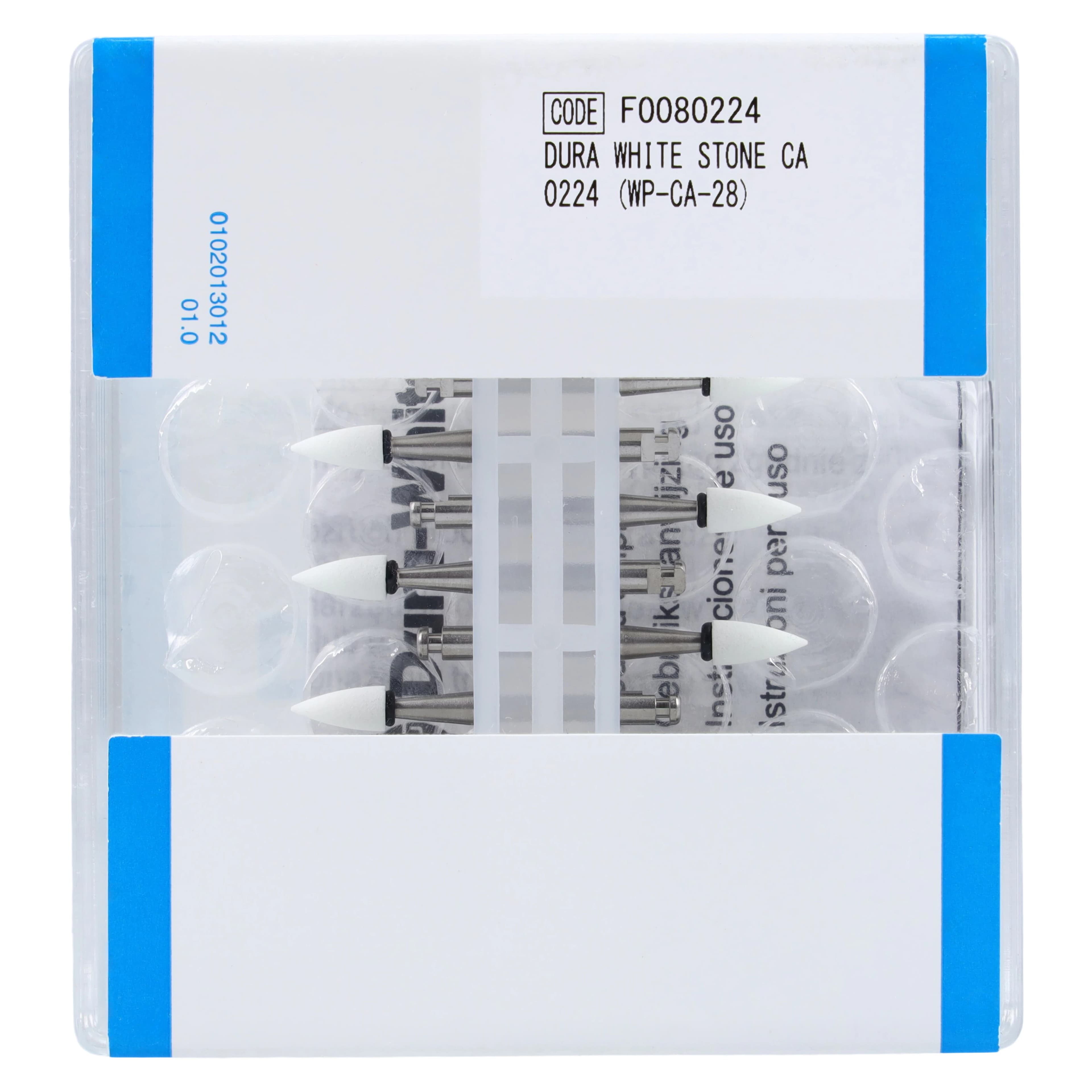 Shofu Dura-White Stones, CA (Contra Angle) Latch-Type, Flame FL3, ISO #030, White, 12/Pk, 0224 thumbnail 2