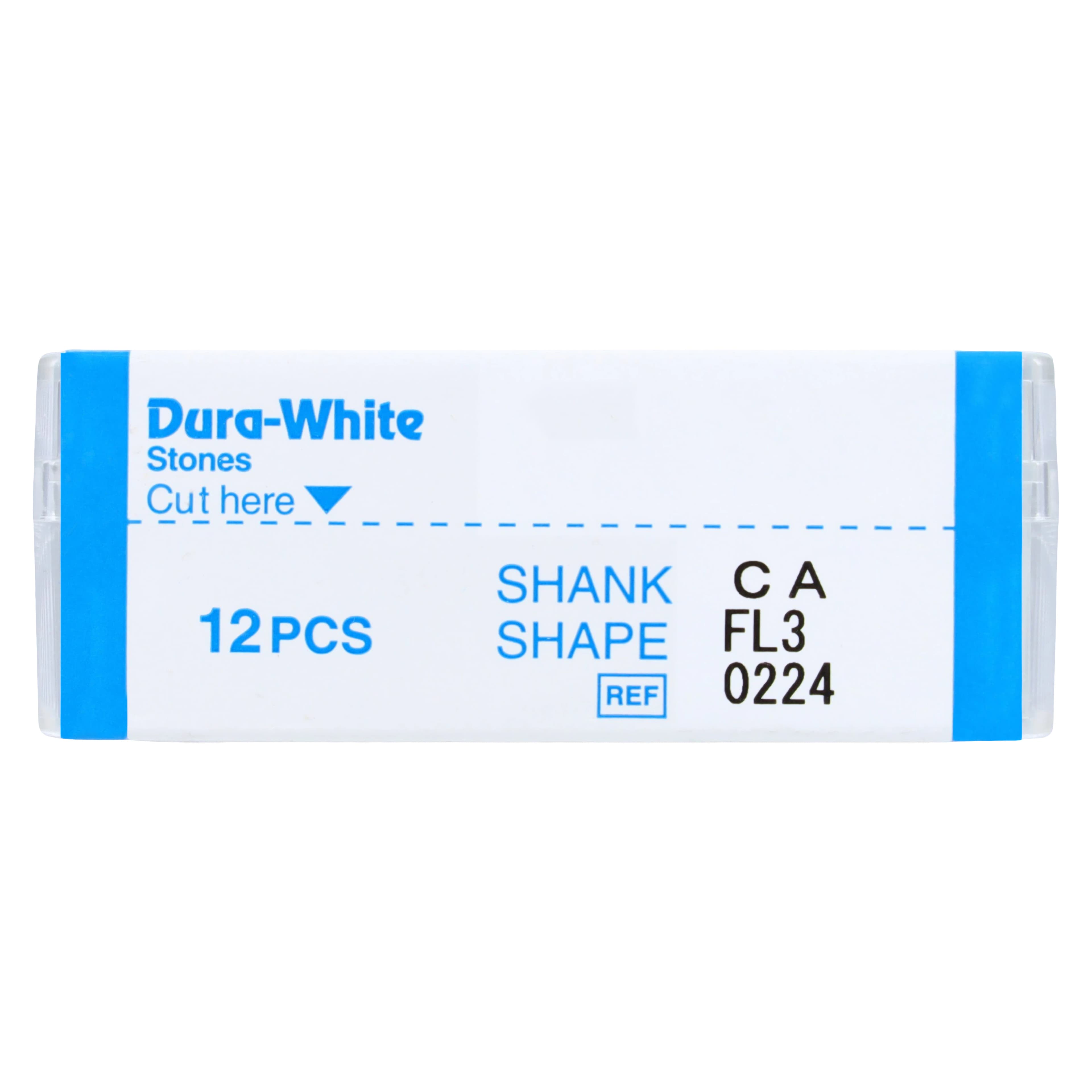 Shofu Dura-White Stones, CA (Contra Angle) Latch-Type, Flame FL3, ISO #030, White, 12/Pk, 0224 thumbnail 4