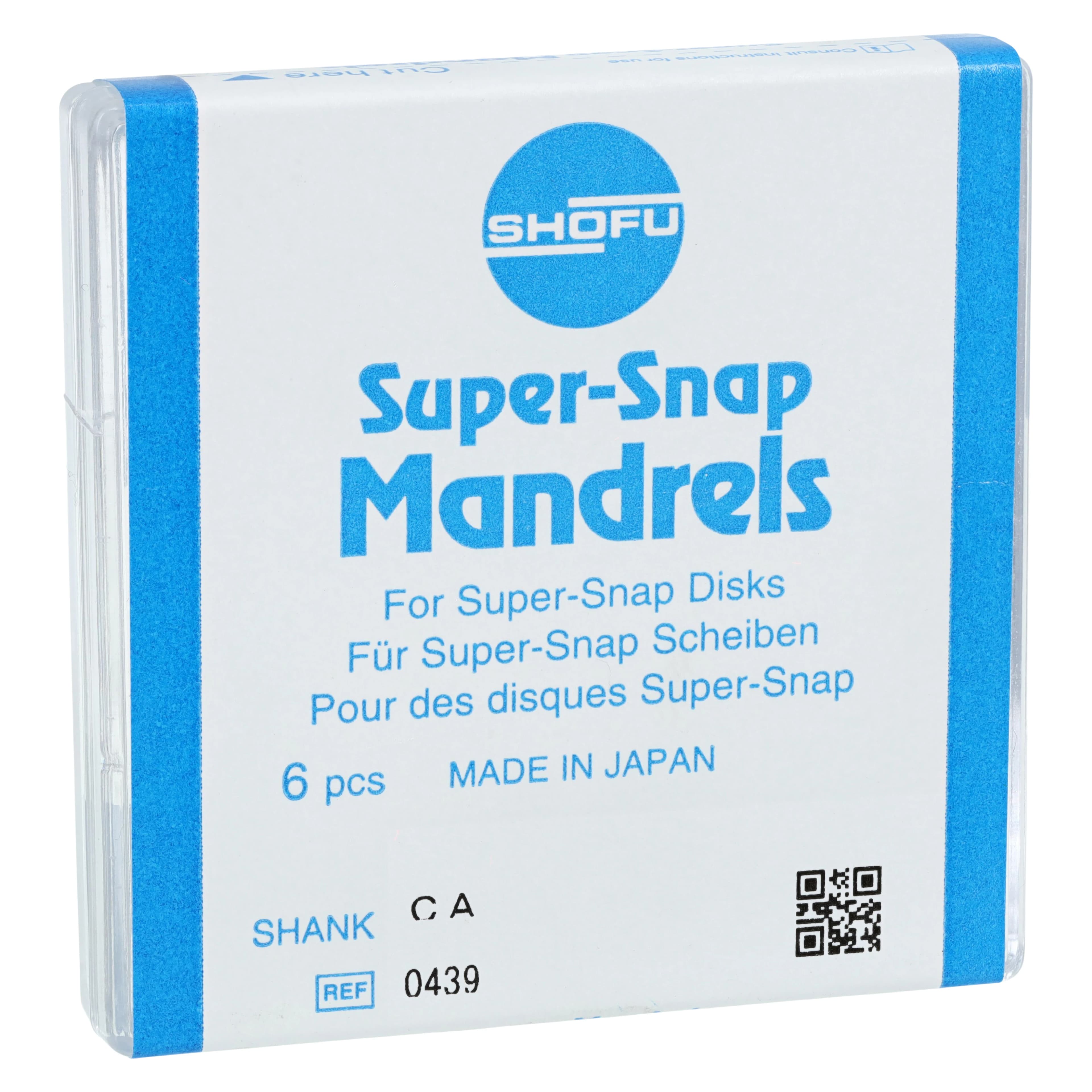 Super-Snap Disk and Buff Disk Mandrels, Contra-Angle (CA), Stainless Steel, 6/Pk, 0439 - Super-Snap Disk and Buff Disk Mandrels, CA, Stainless Steel, 6/Pk, 0439 - Image 1