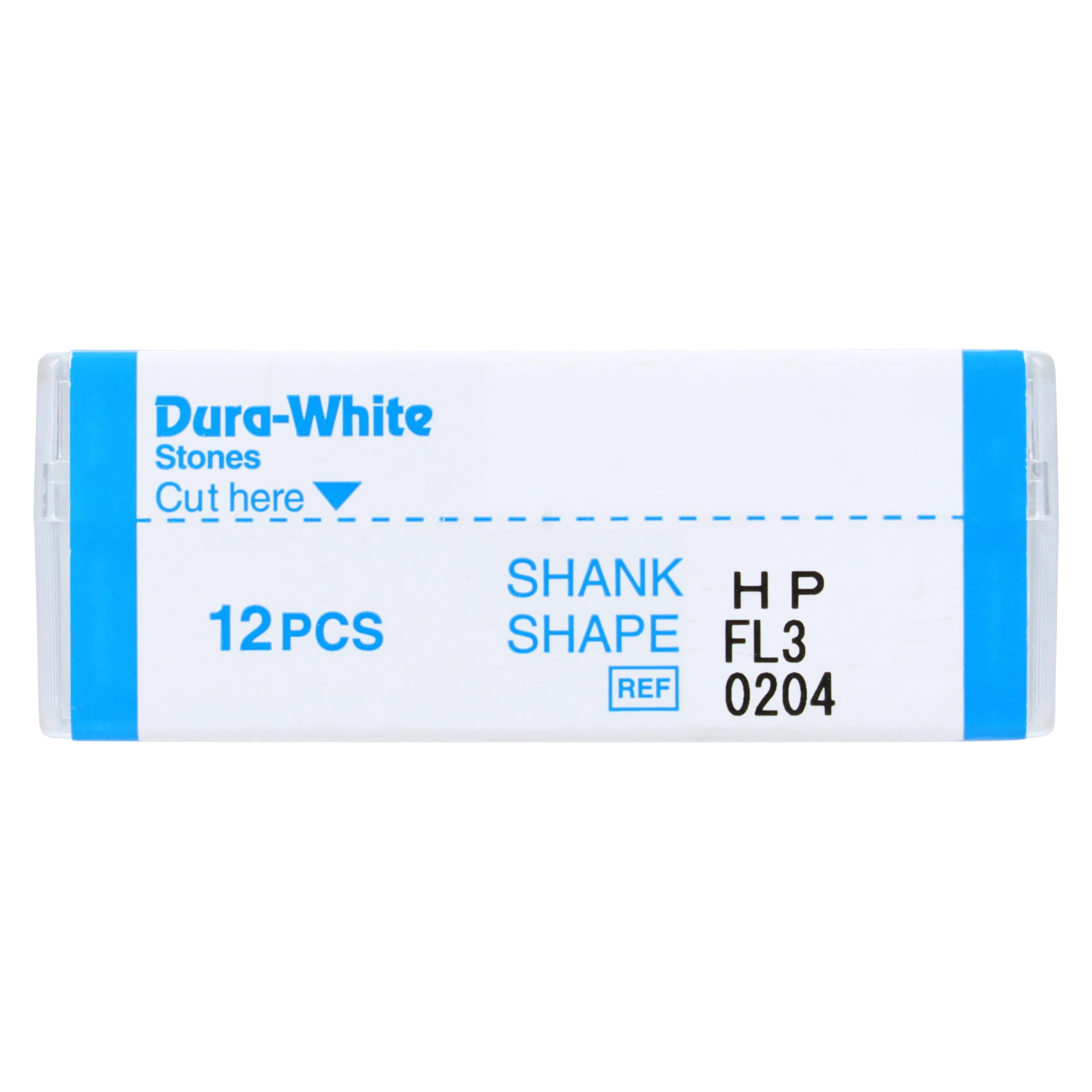 Dura-White Stones, HP, Flame FL3, ISO #030, White, 12/Pkg, 0204 thumbnail 4