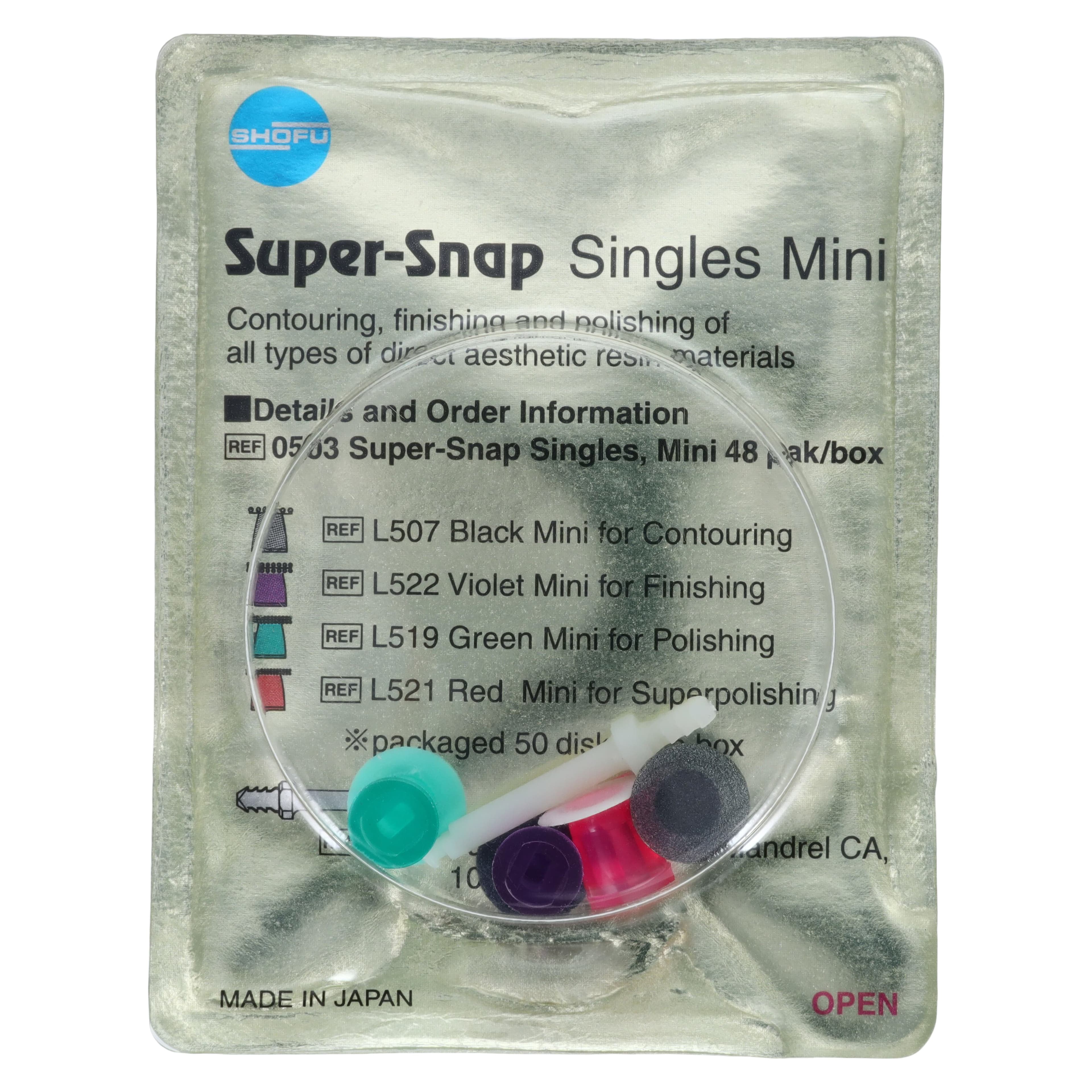 Super-Snap Singles Mini Disks, 8 mm, Assorted Grit, CA Shank, 48/Pkg, 0503 thumbnail 3