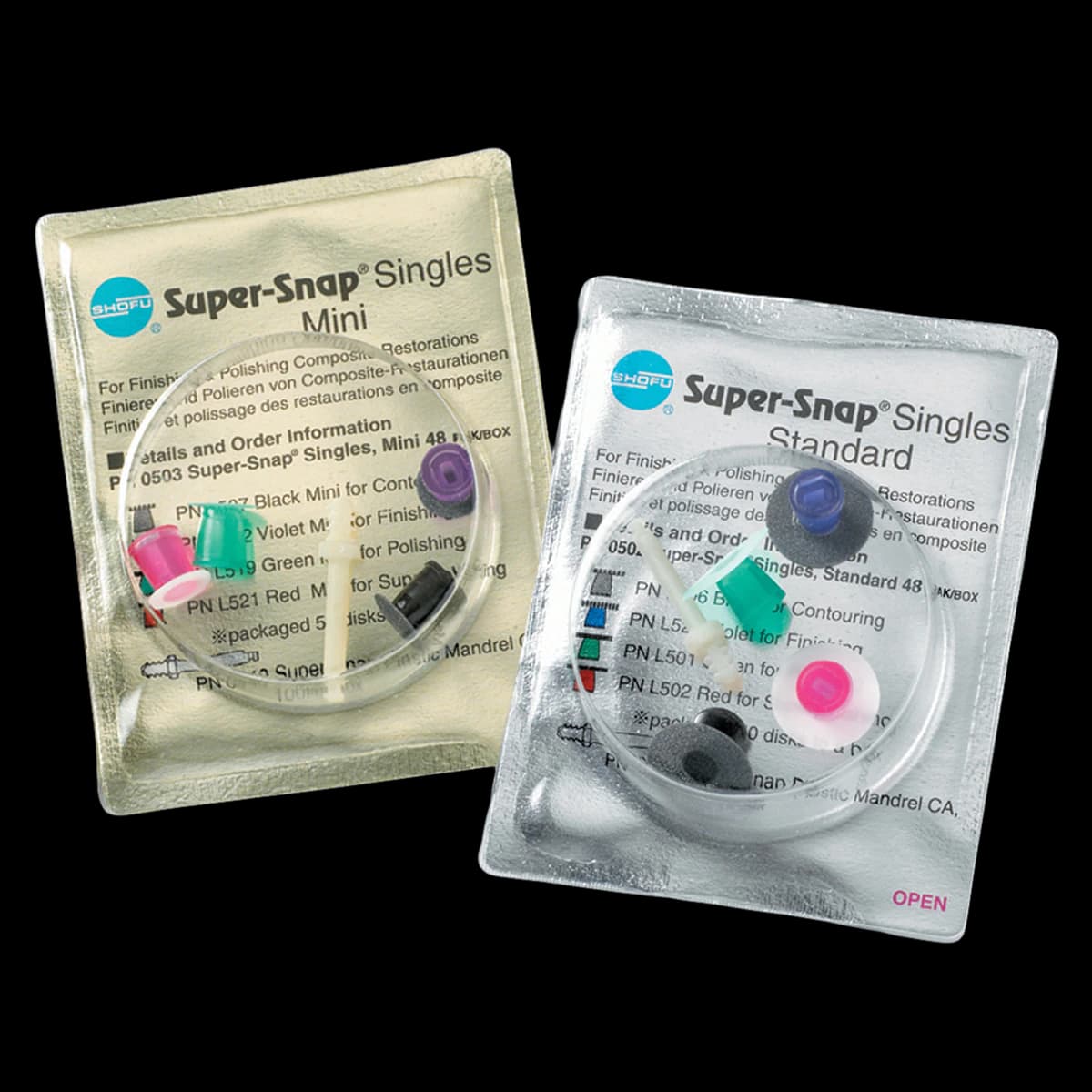 Super-Snap Singles Mini Disks, 8 mm, Assorted Grit, CA Shank, 48/Pkg, 0503 thumbnail 2