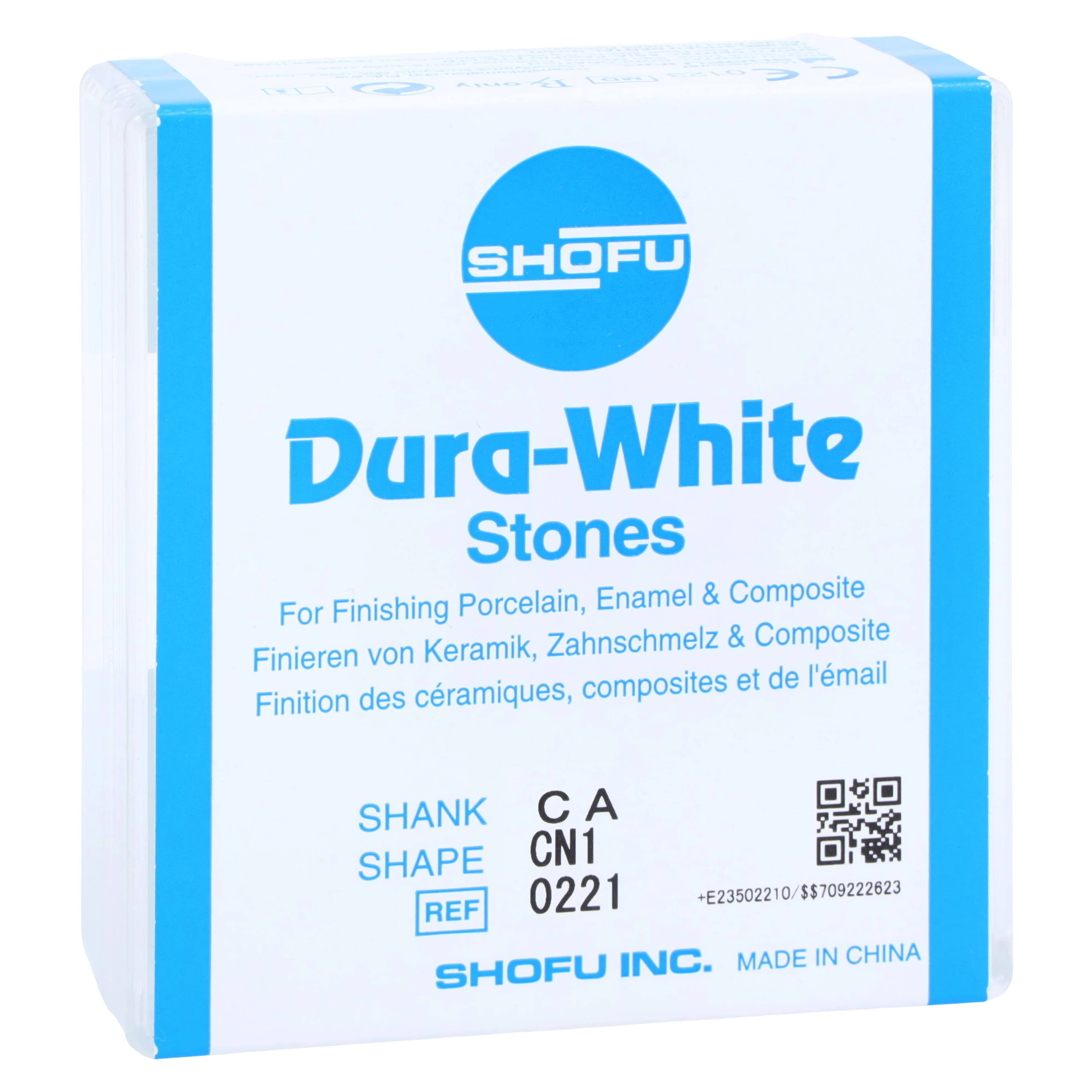 Dura-White Stones, CN1 Pointed Cone, CA (Contra Angle), White, 12/Pk, 0221 - Dura-White Stones - CA - CN1 - Image 1