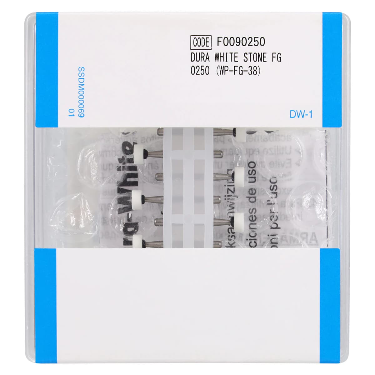 Shofu Dura-White Stones, FG (Friction Grip), Shape WH1, White Aluminum Oxide, 12/Pk, 0250 thumbnail 2