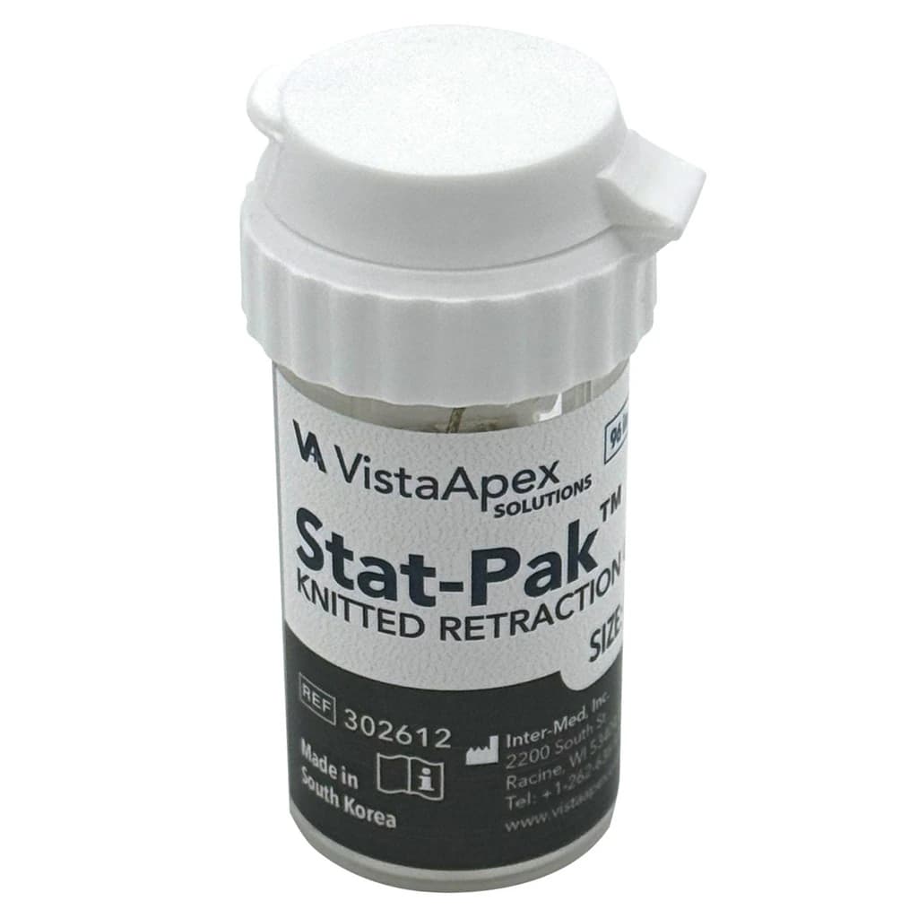 Stat-Pak Knitted Retraction Cord, Size 00, Navy Blue, 100 in/Bottle, 302612 - Stat-Pak Retraction Cord Size 00 (Navy Blue) - Image 1