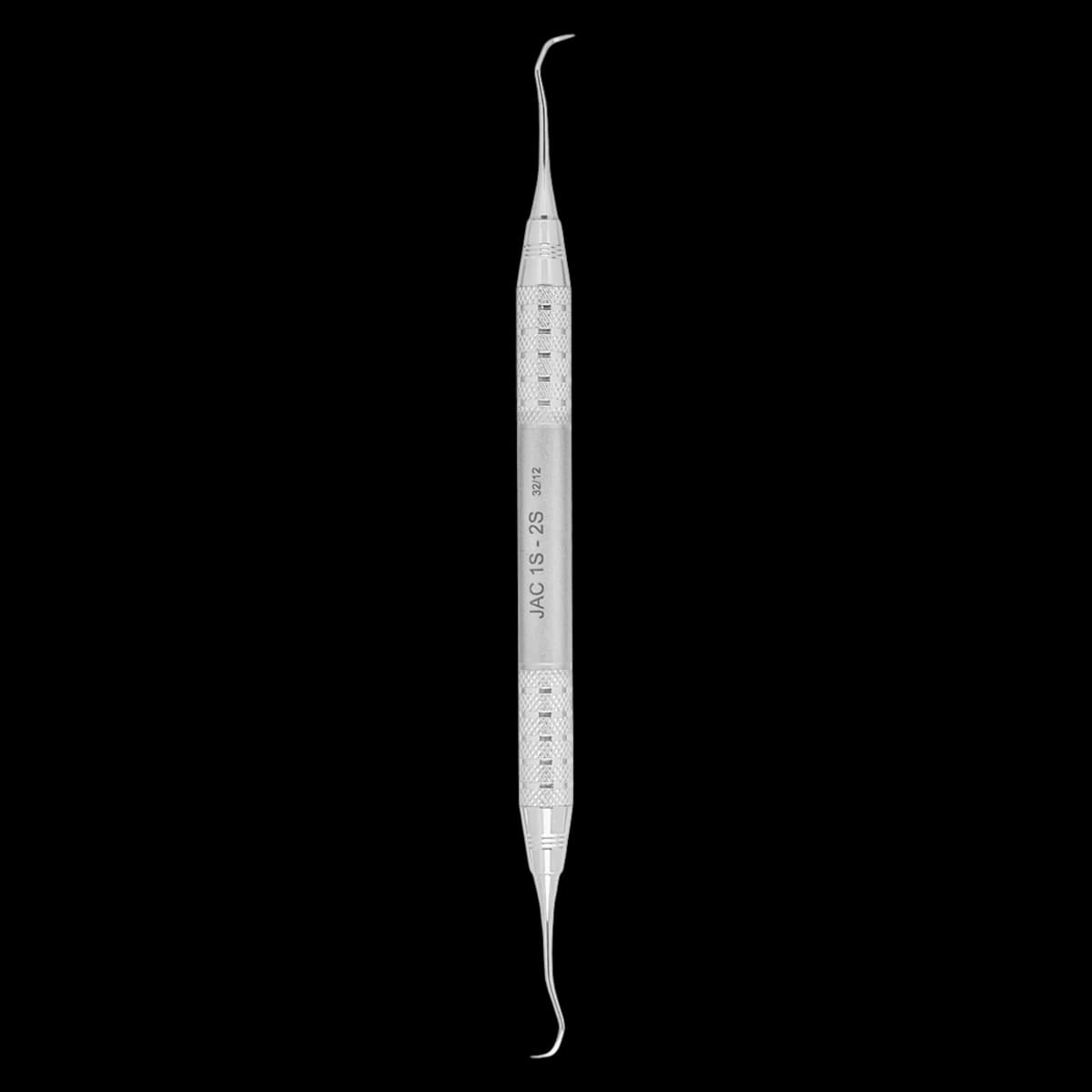 A. Titan Anterior Mini Jacquette Scaler, Double-Ended 1S/2S, Straight Blade with Two Cutting Edges, #6 Life Steel Handle - A.Titan - Anterior mini jacquette with two cutting edges on a straight blade - Image 1