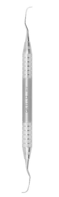 A. Titan Instruments 11/12 Gracey Stainless Steel Posterior Curette, Periodontal, Long, Double-Ended, 1/Pk - A. Titan Instruments 11/12 Gracey Stainless Steel Posterior Curette, Periodontal, Long, 1/Pk - Image 1