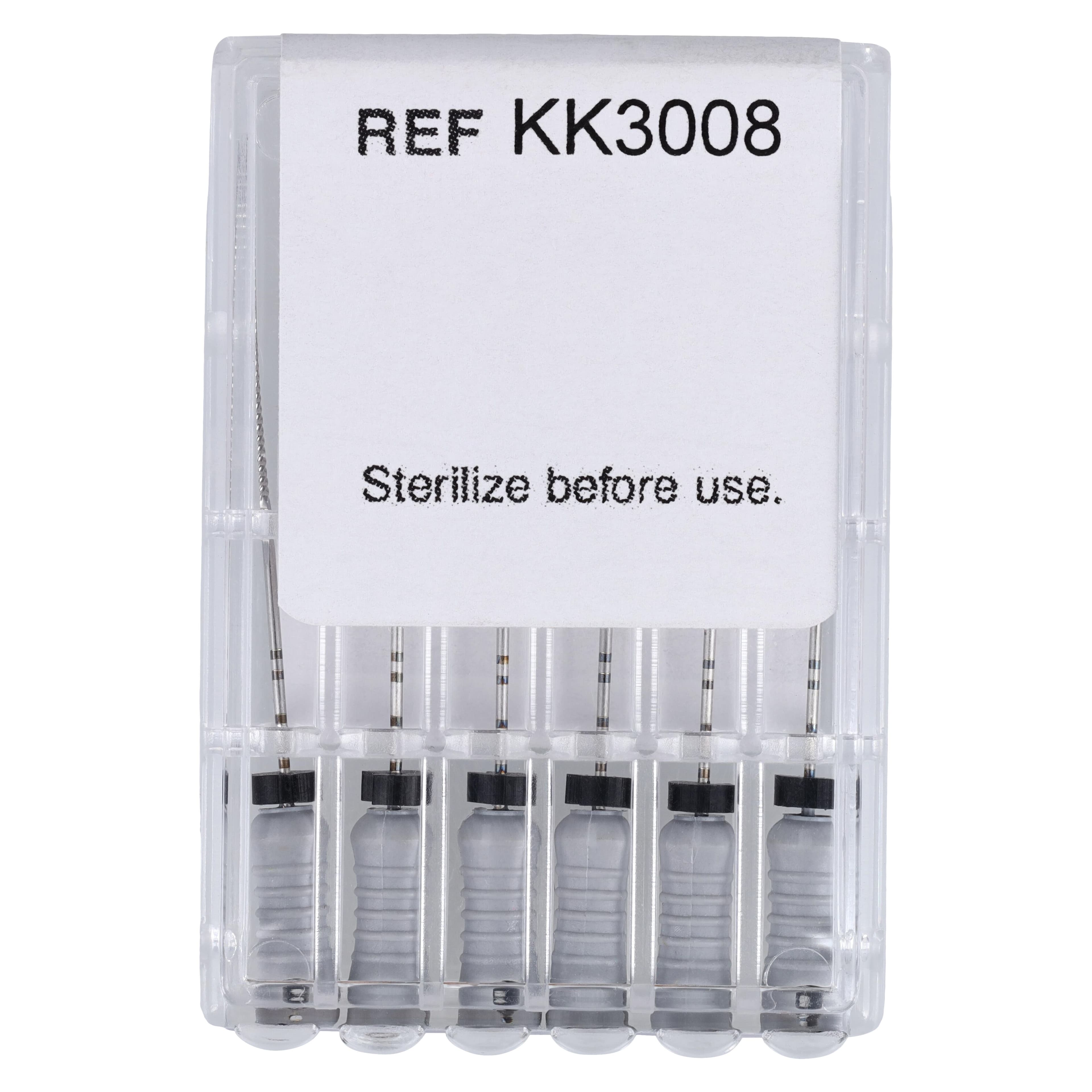 JS Dental K-Files PLUS Stainless Steel Endodontic Hand Files, 31mm, Size #08 (ISO 8), Gray, 6/Box thumbnail 2