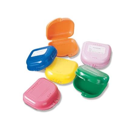 Chroma Retainer Box, 3 1/8" x 3" x 1", Orange Yellow, 12/Pk, CR2000-7X - Chroma Retainer Box, 3 1/8" x 3" x 1", Orange Yellow, 12/Pk, CR2000-7X - Image 1