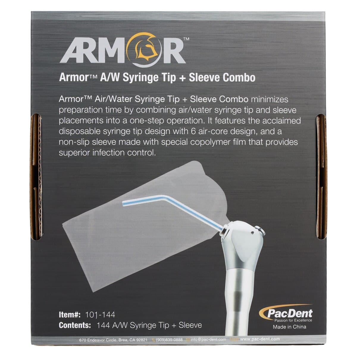 Armor Air/Water Syringe Tip & Sleeve Combo, Disposable, 144/Box, 101-144 thumbnail 7