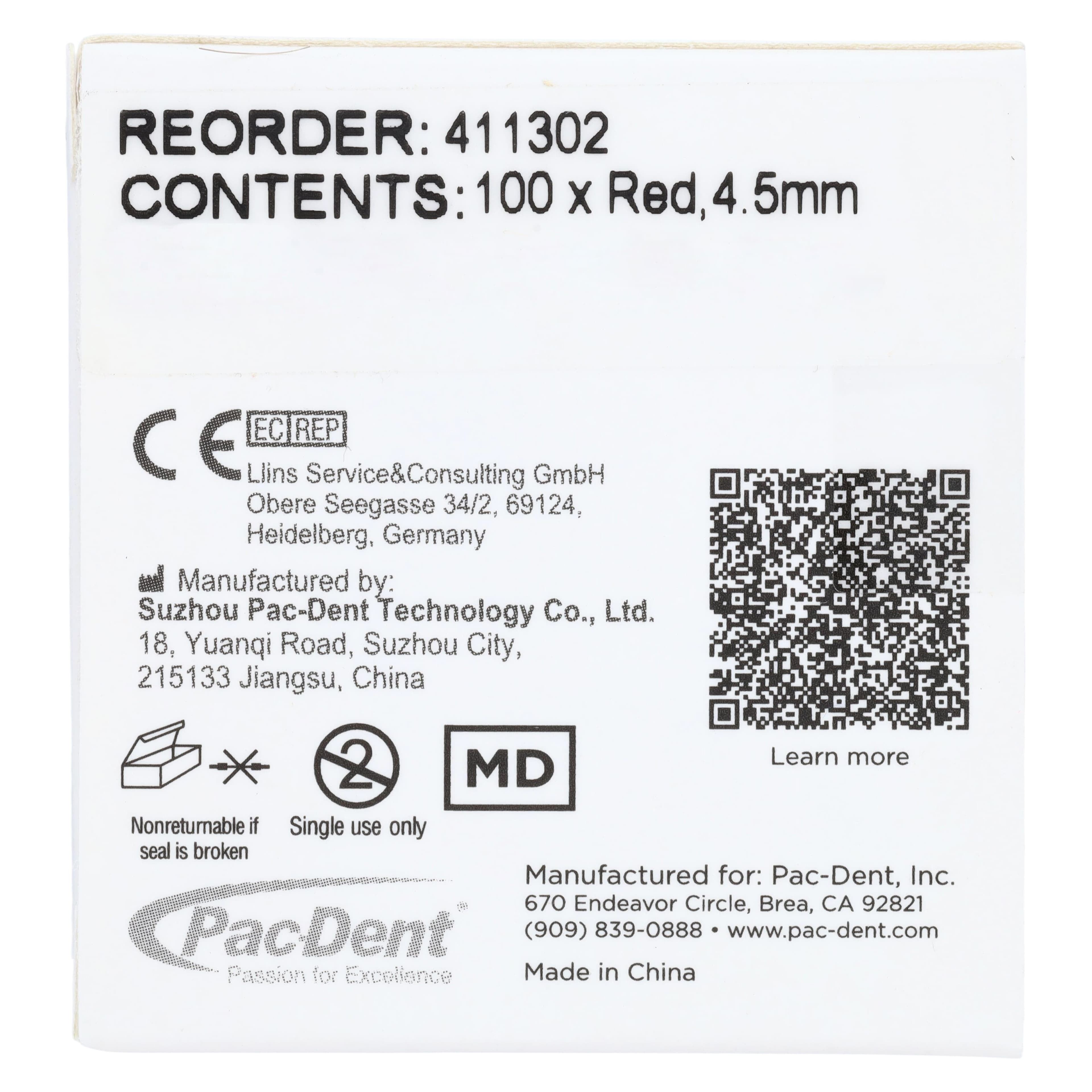 Pac-Dent iMatrix Coated Sectional Matrix Bands, 4.5 mm, Red, 100/Pk, 411302 thumbnail 4