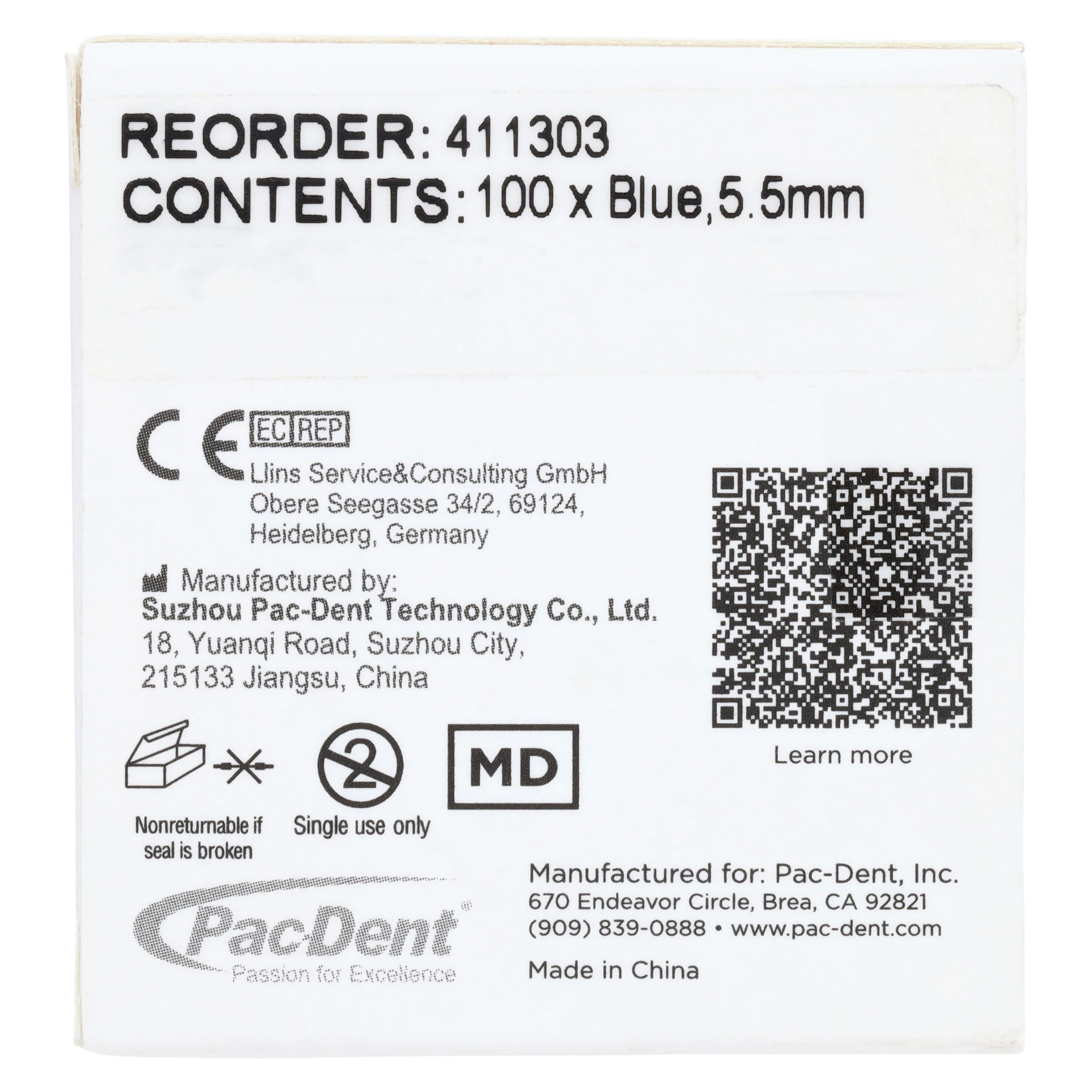 Pac-Dent iMatrix Coated Sectional Matrix Bands, 5.5 mm, Blue, 100/Pk, 411303 thumbnail 4