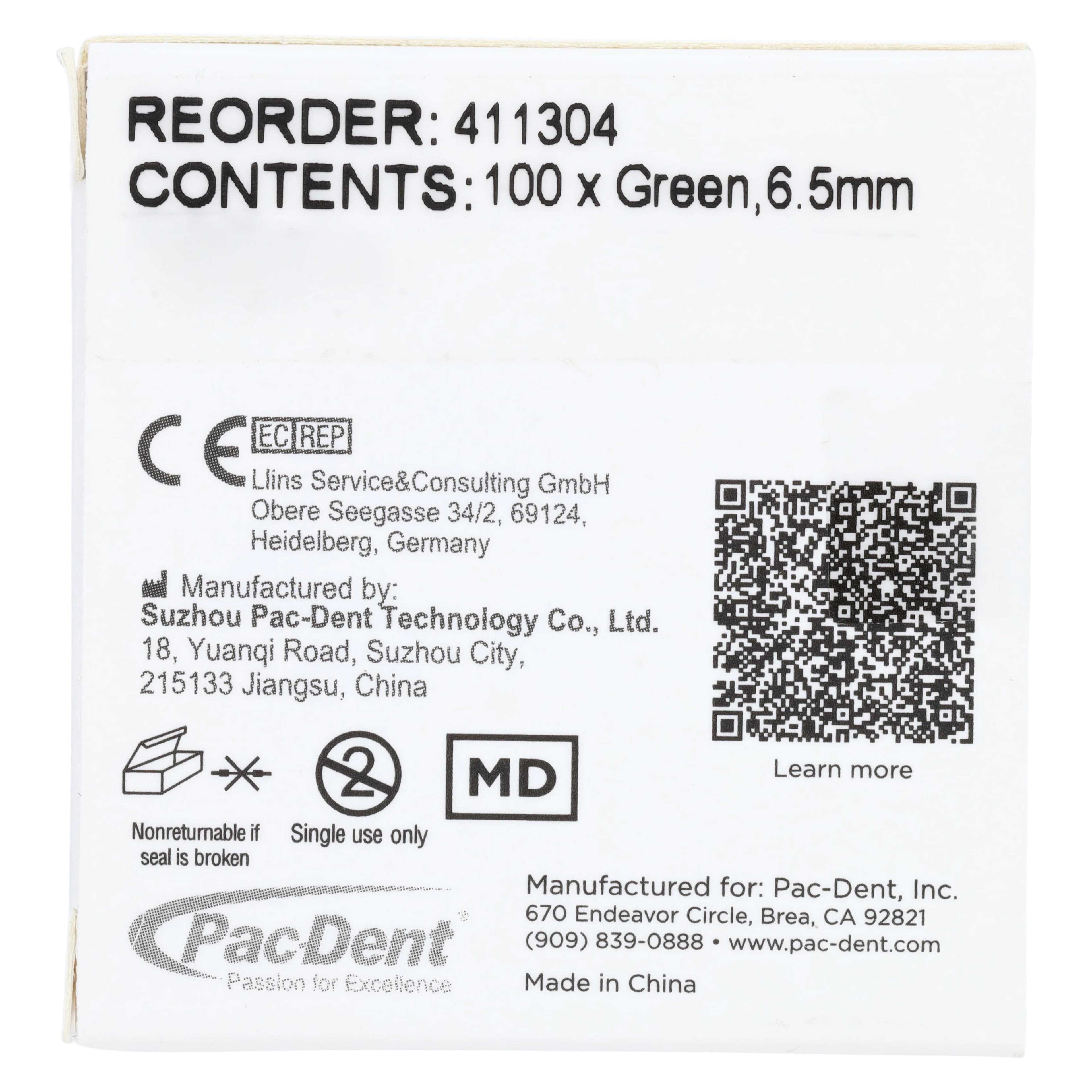Pac-Dent iMatrix Coated Sectional Matrix Bands, 6.5 mm, Green, 100/Pk, 411304 thumbnail 4