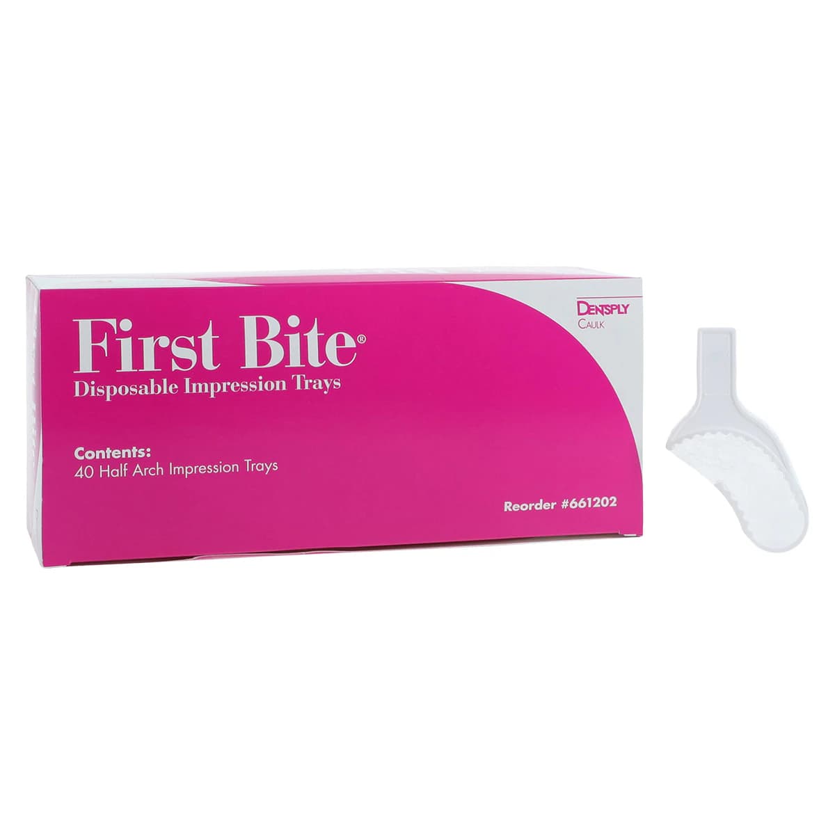 First Bite Half Arch Disposable Impression Trays, 40/Box, 661202 - First Bite Half Arch Impression Trays (40) - Image 1