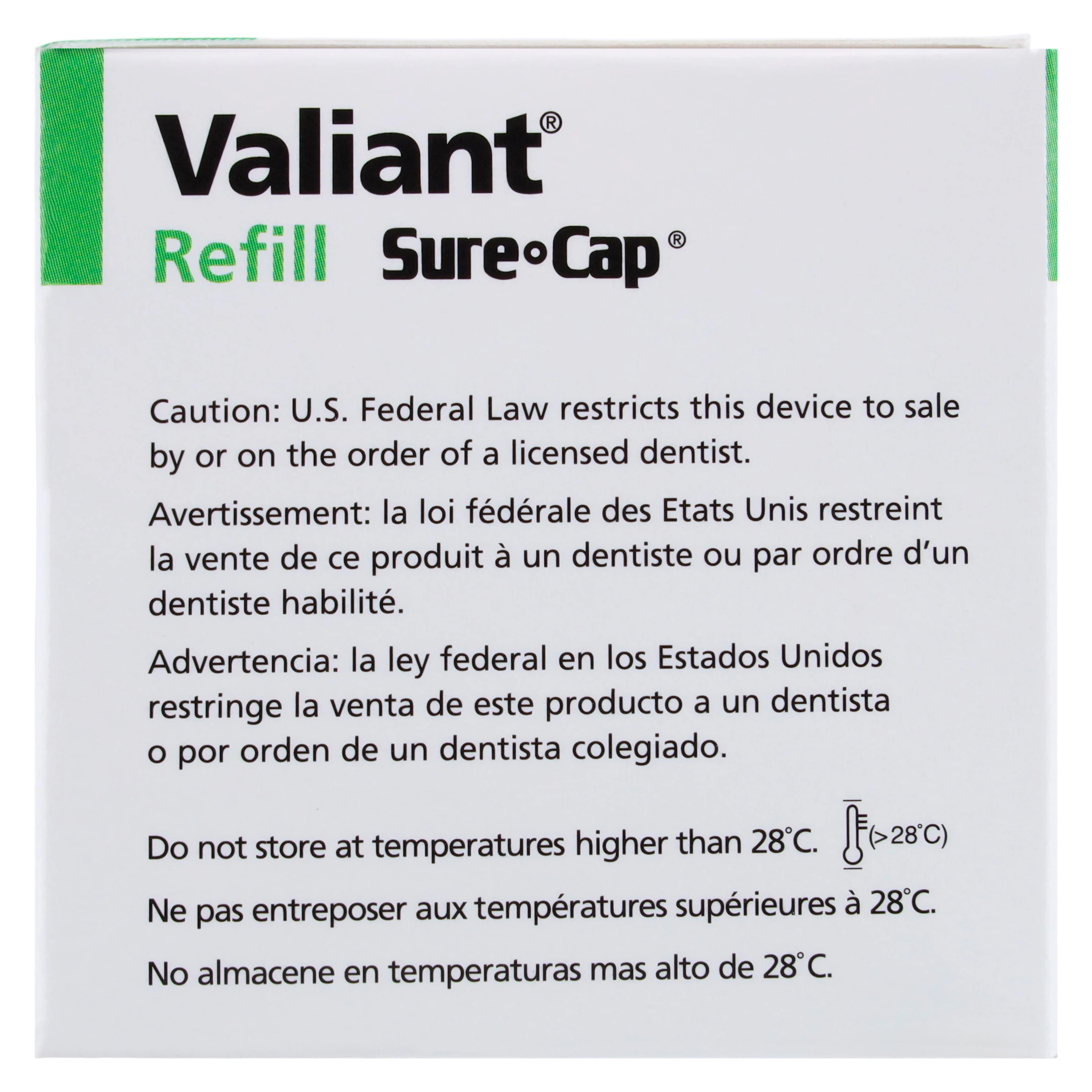 Valiant Sure Cap Amalgam Capsules, #3 Spill (Triple Spill), Regular Set, Beige, 800 mg, 50/Box, NA6050240 thumbnail 5