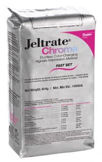 Jeltrate Chroma Dustless Color-Changing Alginate Impression Material, Fast Set, Spearmint, 1 lb (454 g) Pouch, 605700 - Jeltrate Chroma Alginate Impression Material, Dustless, Fast Set, Pouch, 1 lb, 1/Pk - Image 1