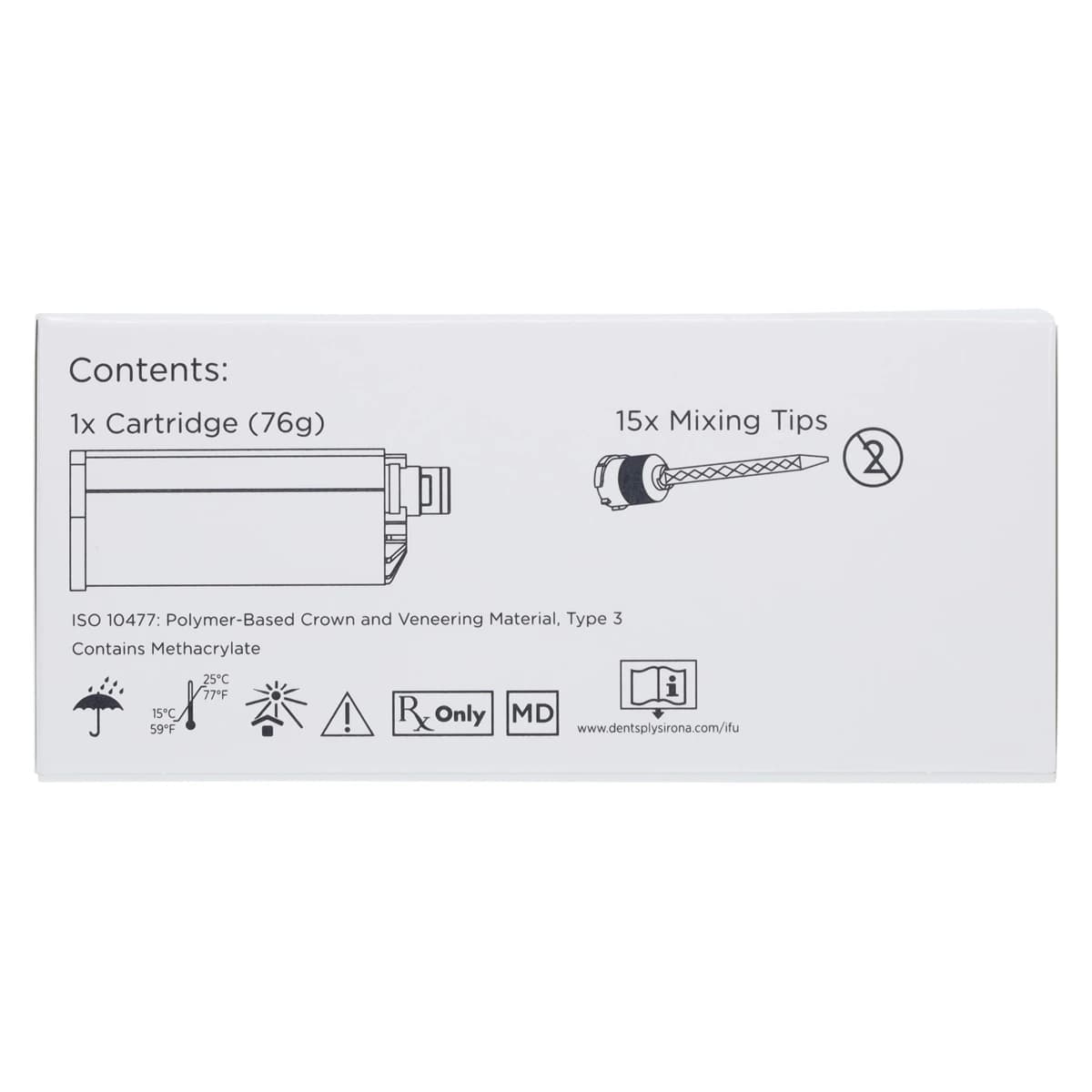 Integrity Multi-Cure Temporary Crown & Bridge Material, Shade C2, 76 g Cartridge Refill with 15 Mixing Tips, 666680 thumbnail 7