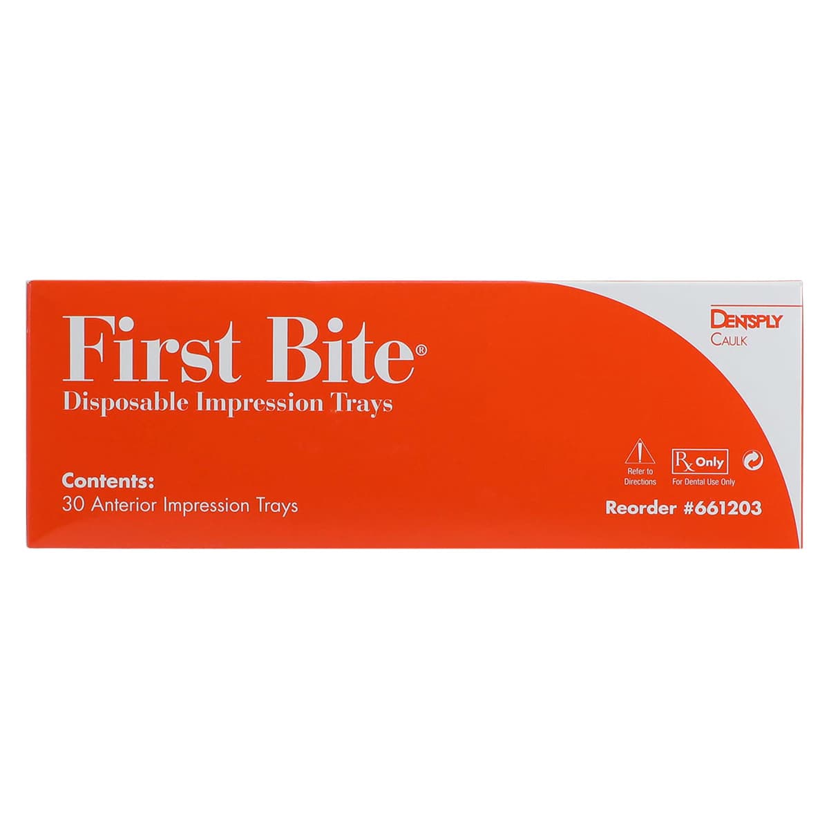 First Bite Disposable Double-Arch Impression Trays, Anterior, Rigid Polystyrene with Gauze Webbing, 30/Box, 661203 thumbnail 4