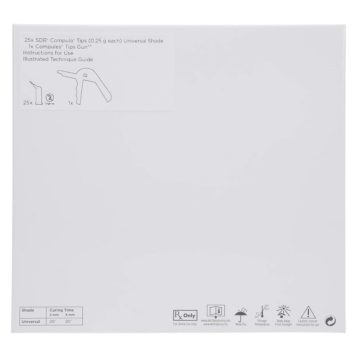 SureFil SDR Flow+ Bulk Fill Flowable Composite Intro Kit, Universal Shade, 25 x 0.25 g Compula Tips with Gun, 61C100 thumbnail 9