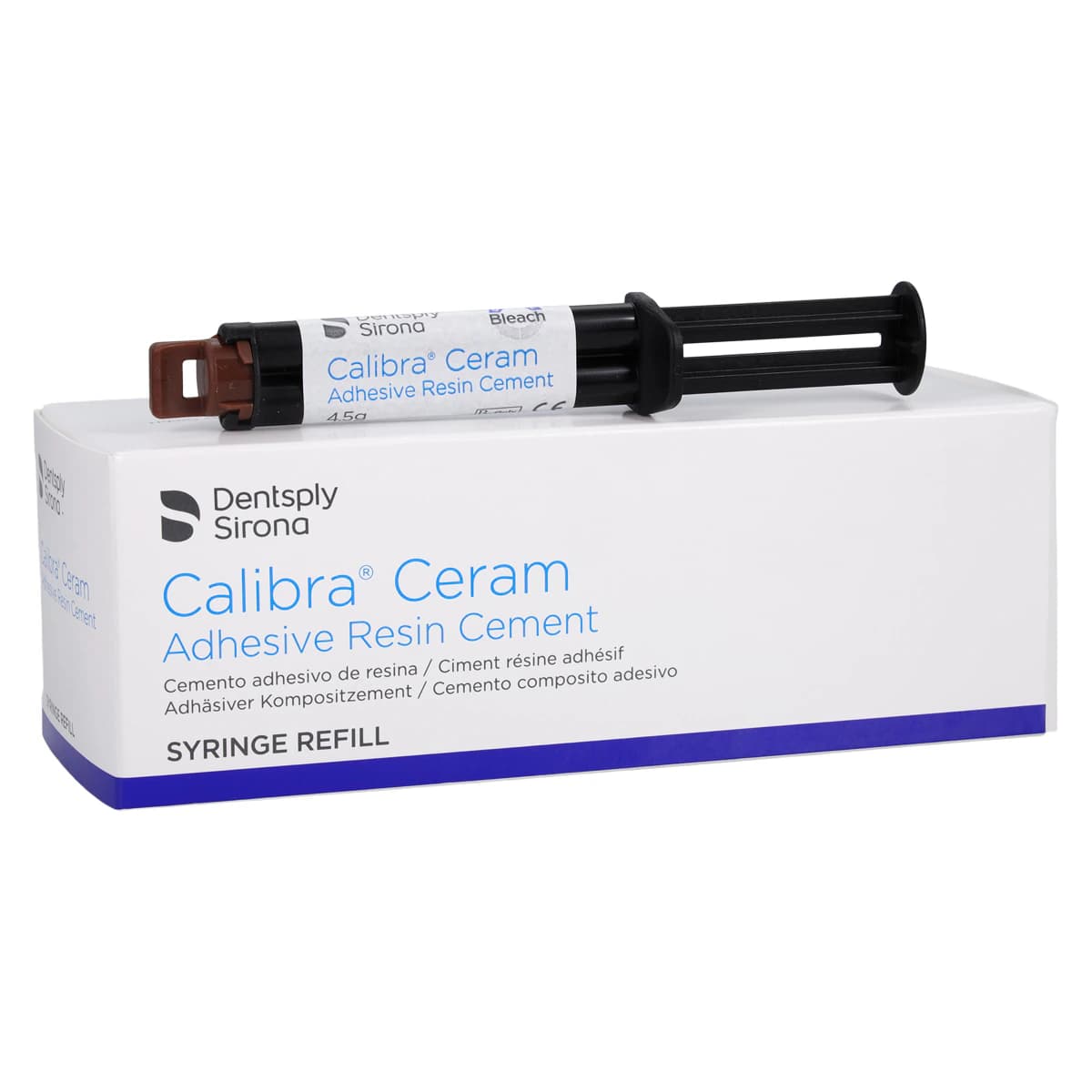 Calibra Ceram Dual Cure Automix Syringe Refill, Bleach, 4.5 g, 607196 - Calibra Ceram Cement, Bleach, 4.5 g Syringe, 607196 - Image 1