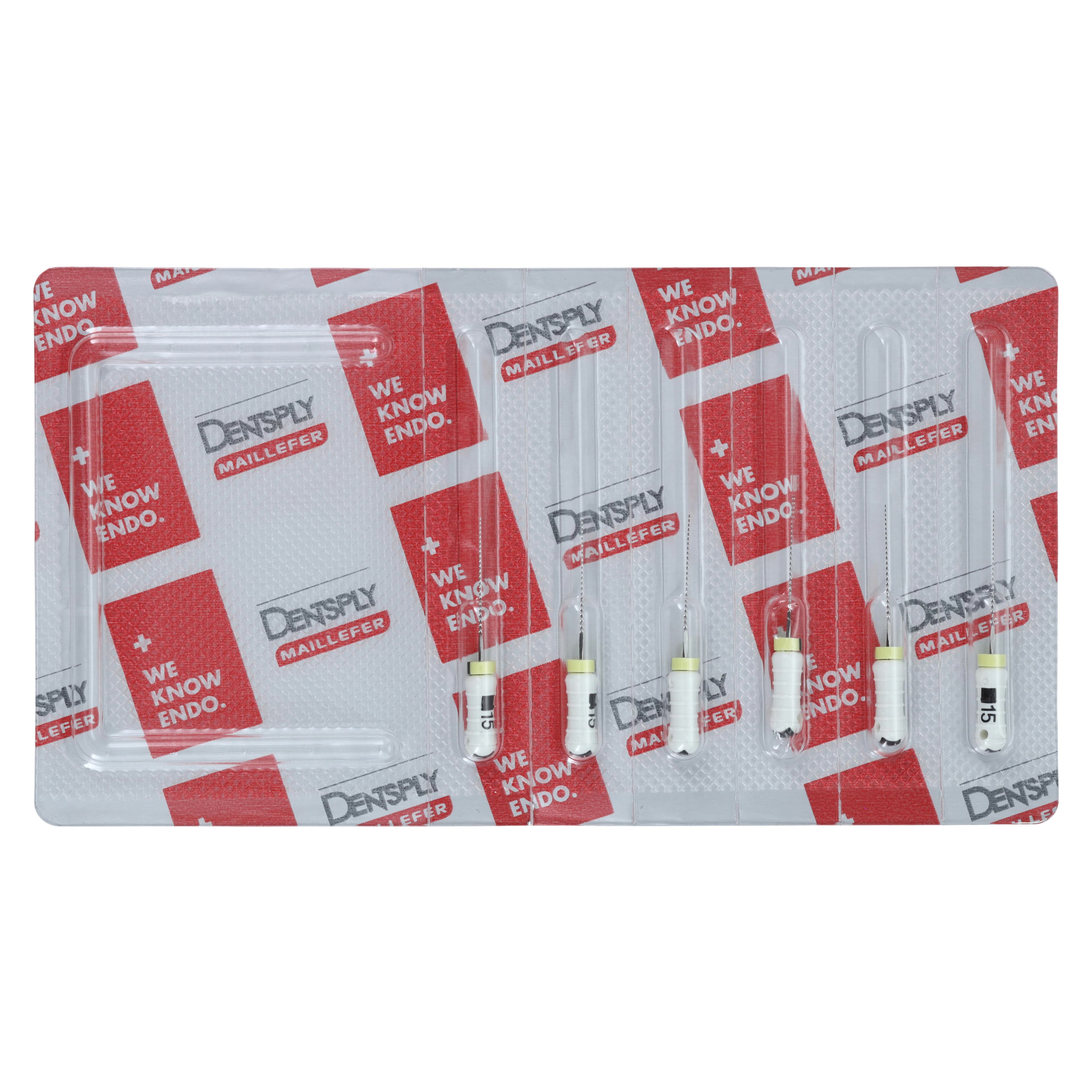 Dentsply Maillefer READYSTEEL FlexoFile #15, 18mm, Sterile, Pack of 6, 6831518 - #15 White READYSTEEL FlexoFile 18mm Pack of 6 - Image 1