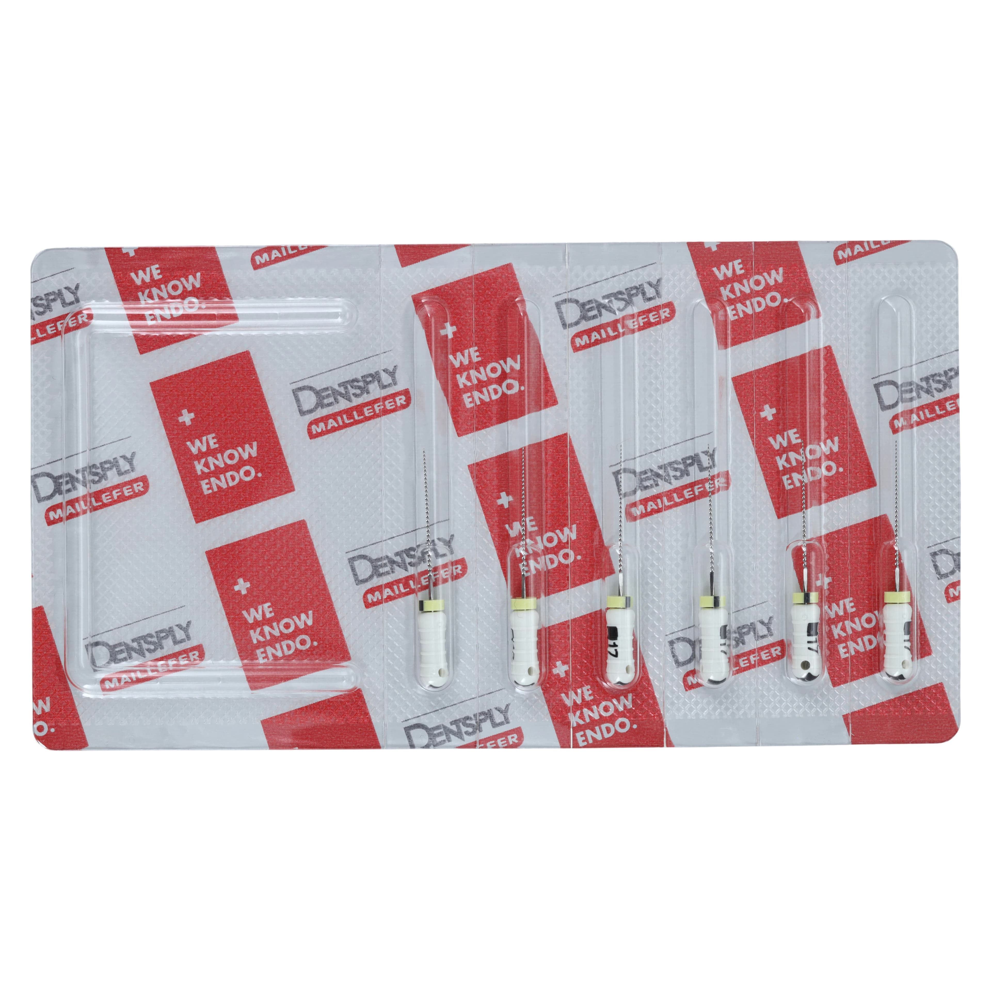 Dentsply Maillefer READYSTEEL FlexoFile #17, 21mm, Stainless Steel, Sterile, 6/Pk, 6831721 - #17 White/Orange READYSTEEL FlexoFile 21mm Pack of 6 - Image 1