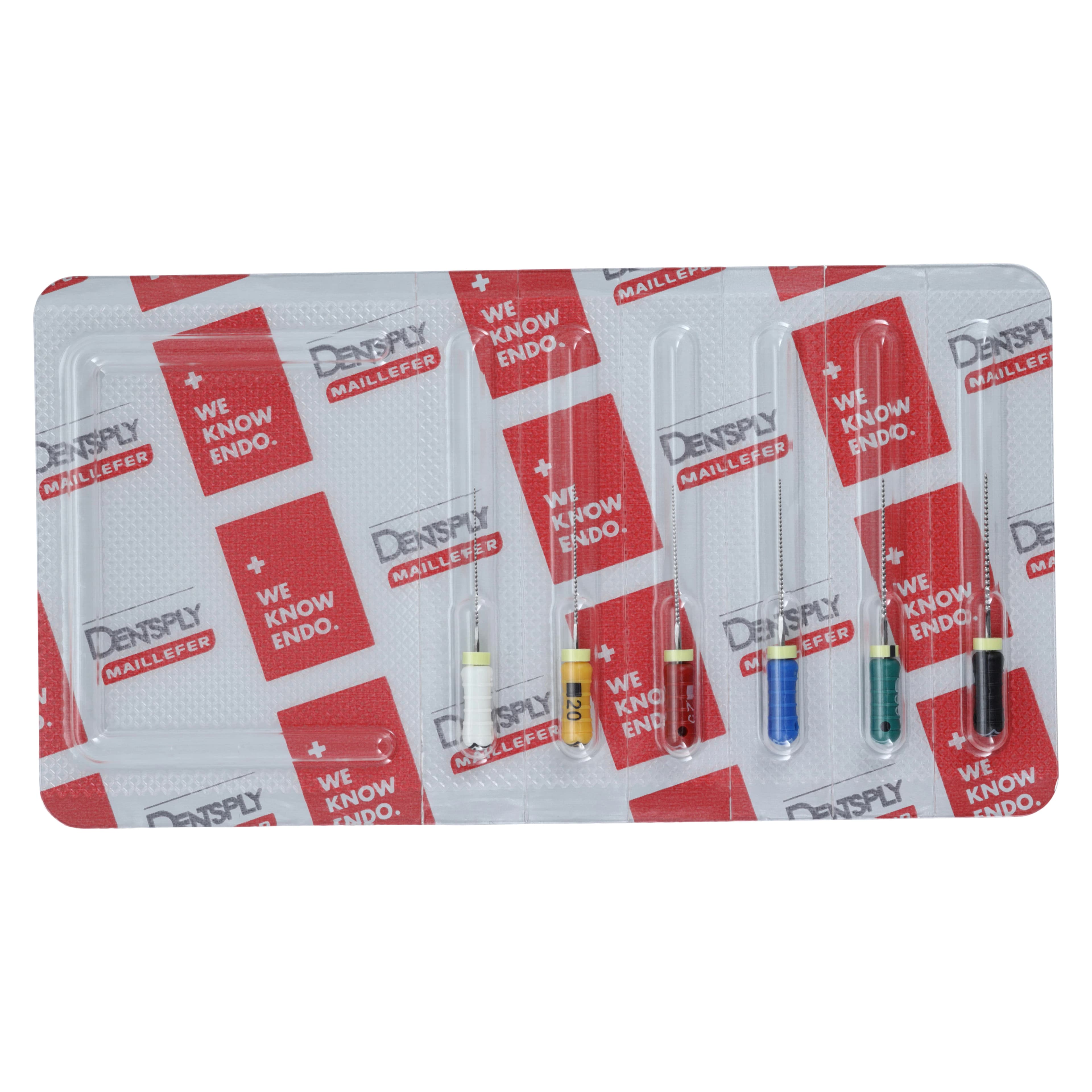 Dentsply Maillefer READYSTEEL K-File, Stainless Steel, Sterile, 21mm, #15-40 Assorted, 6/Pack, 6844023 - #15-40 Assorted READYSTEEL K-File 21mm Pack of 6 - Image 1