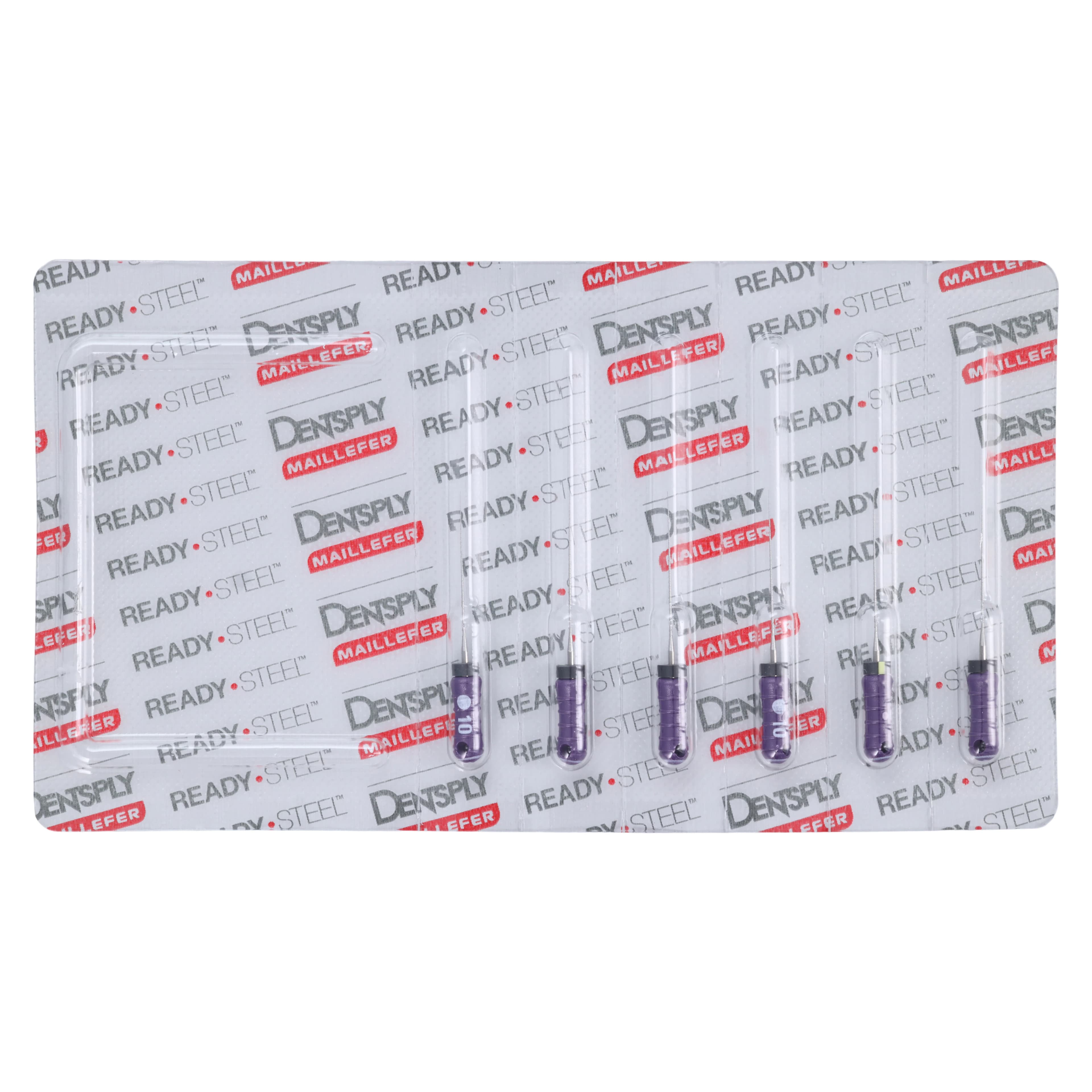 Ready-Steel Sterile Hedstrom File, Stainless Steel, 21 mm, #10, Purple, 6/Pk, 6851021 - Ready-Steel, Sterile, Hedstrom Files, Stainless Steel, 21 mm, # 10, Purple, 6/Pk - Image 1