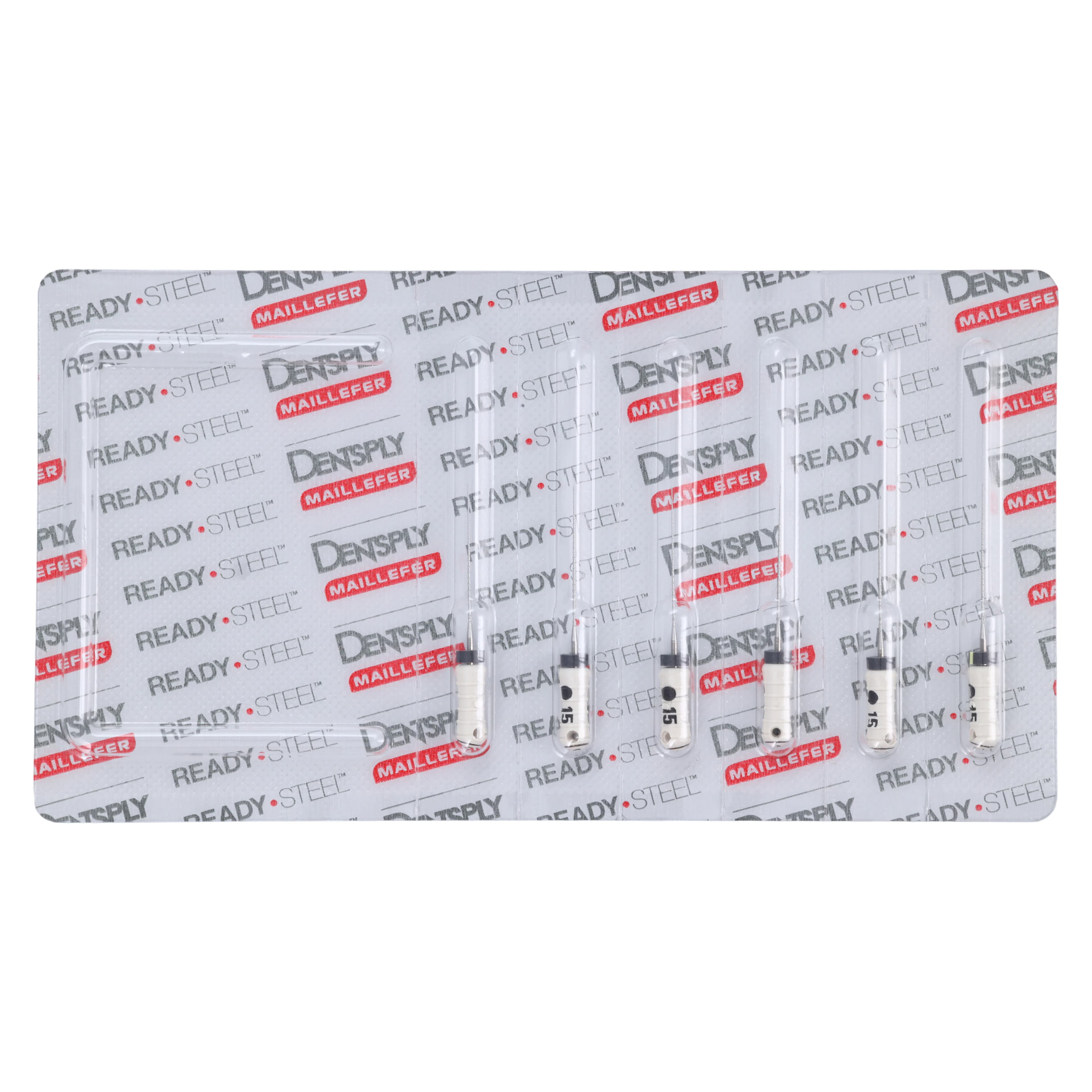 Ready-Steel Sterile Hedstrom Files, Stainless Steel, 21 mm, #15, White, 6/Pk, 6851521 - Ready-Steel, Sterile, Hedstrom Files, Stainless Steel, 21 mm, # 15, White, 6/Pk - Image 1