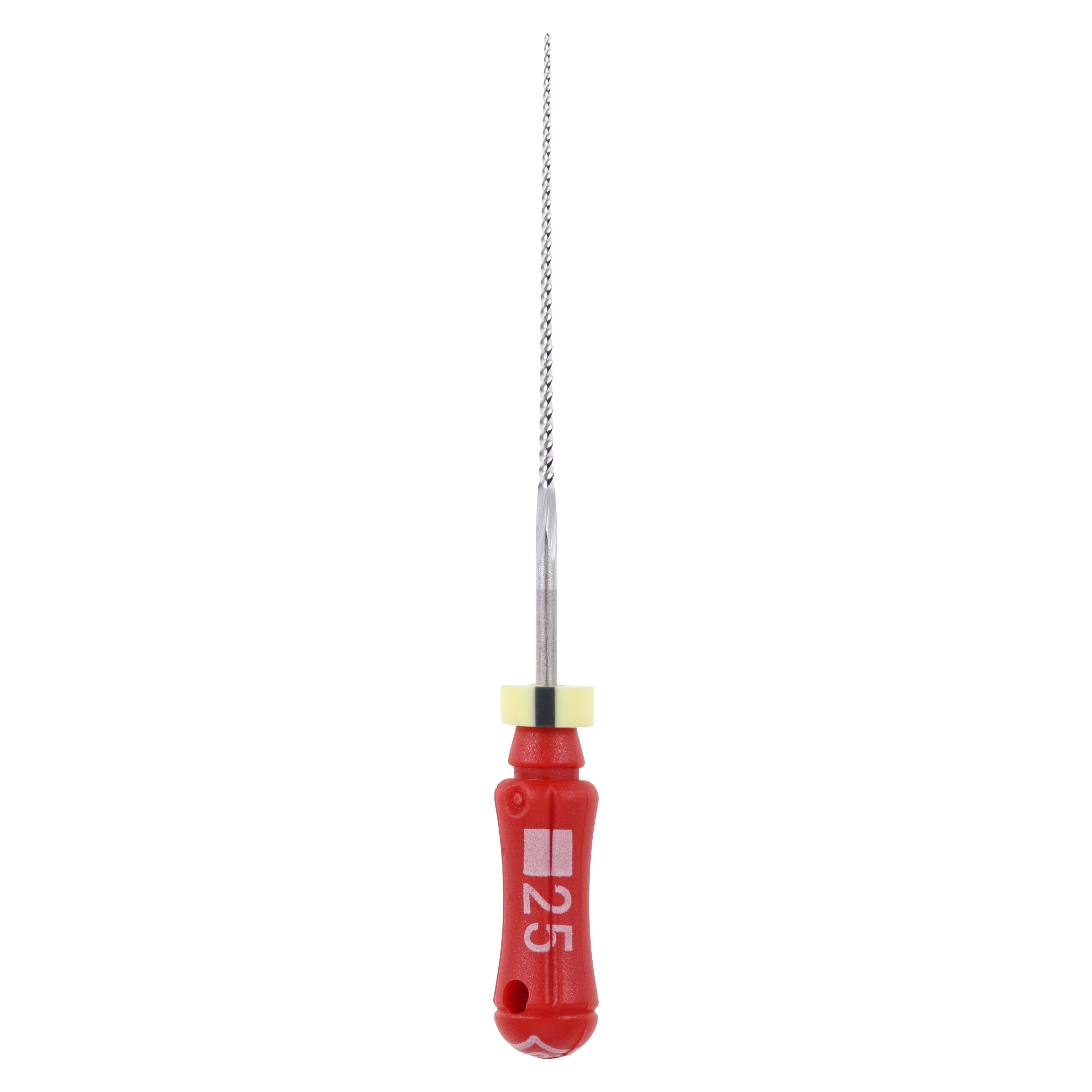 Dentsply Maillefer K-File, Stainless Steel, 25 mm, #25, Red, 6/Pk, 671134 - K-File, Stainless Steel, 25 mm, # 25, Red, 6/Pk - Image 1