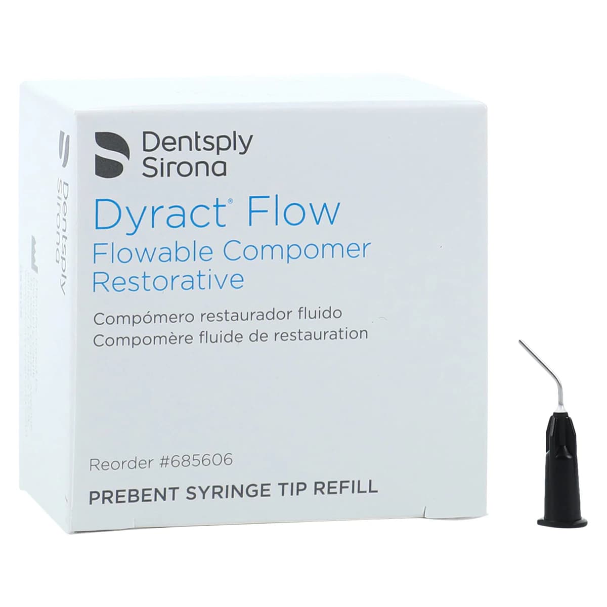 Dyract Flow Prebent Syringe Tips, Black 20 Gauge, Refill 50/Pack, 685606 - Dyract&reg; flow Flowable Compomer Restorative - Syringe Tips - Image 1