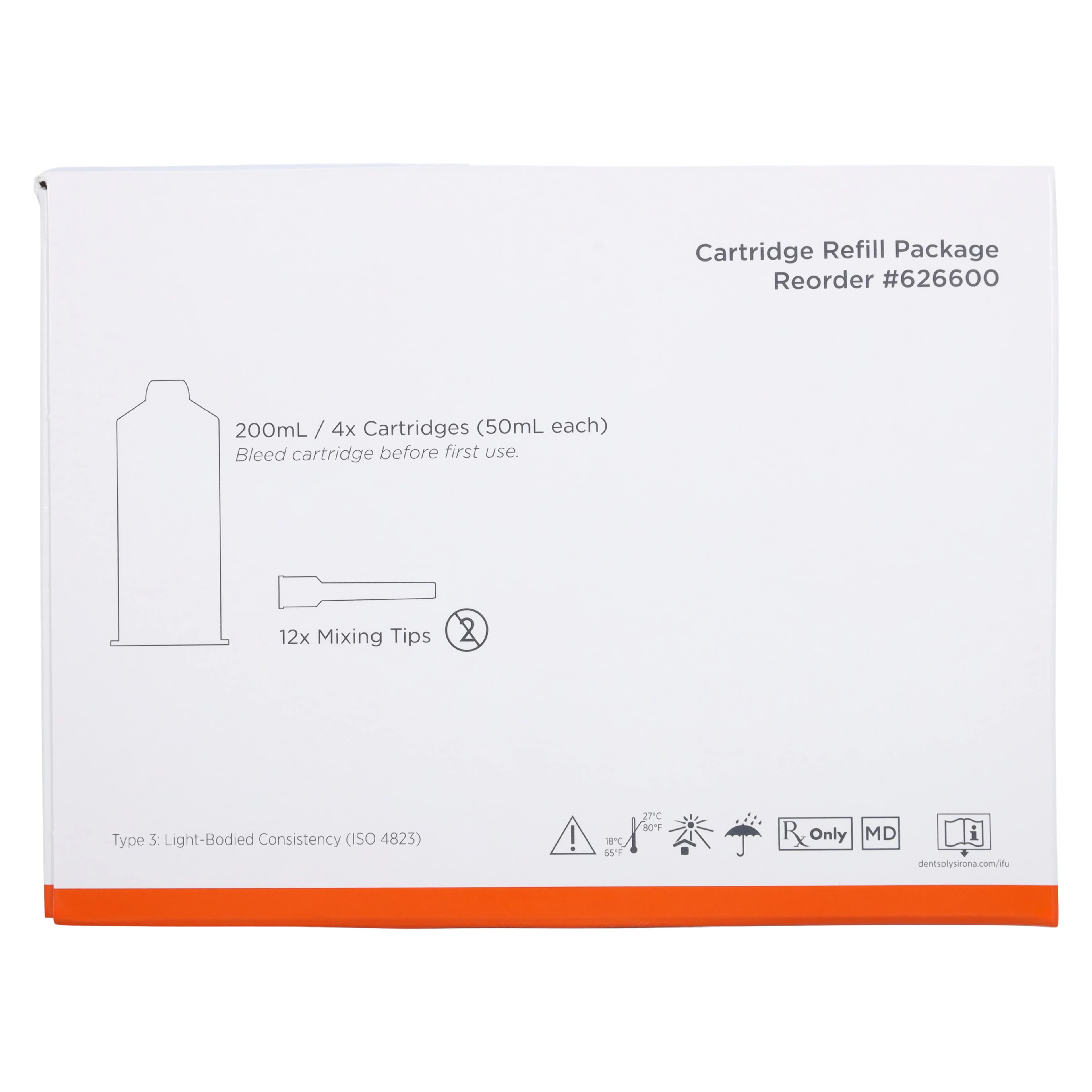 Reprosil Hydrophilic VPS Impression Material, Light Body, Orange, 50 ml Cartridge Refill with Mixing Tips, 4/Pk, 626600 thumbnail 8