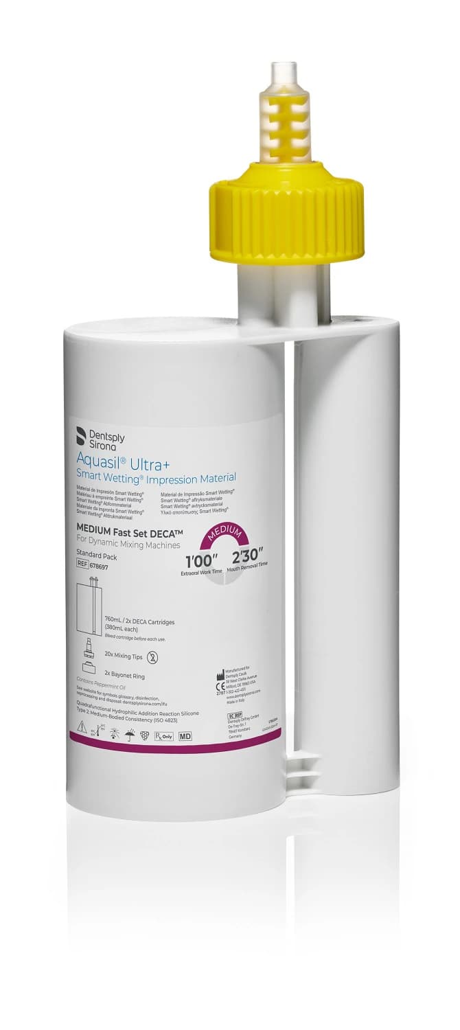 Aquasil Ultra+ DECA Smart Wetting VPS Impression Material, Cartridge Refill, Medium Body, Fast Set, Mint, Purple, 2 x 380 ml, 678697 thumbnail 2