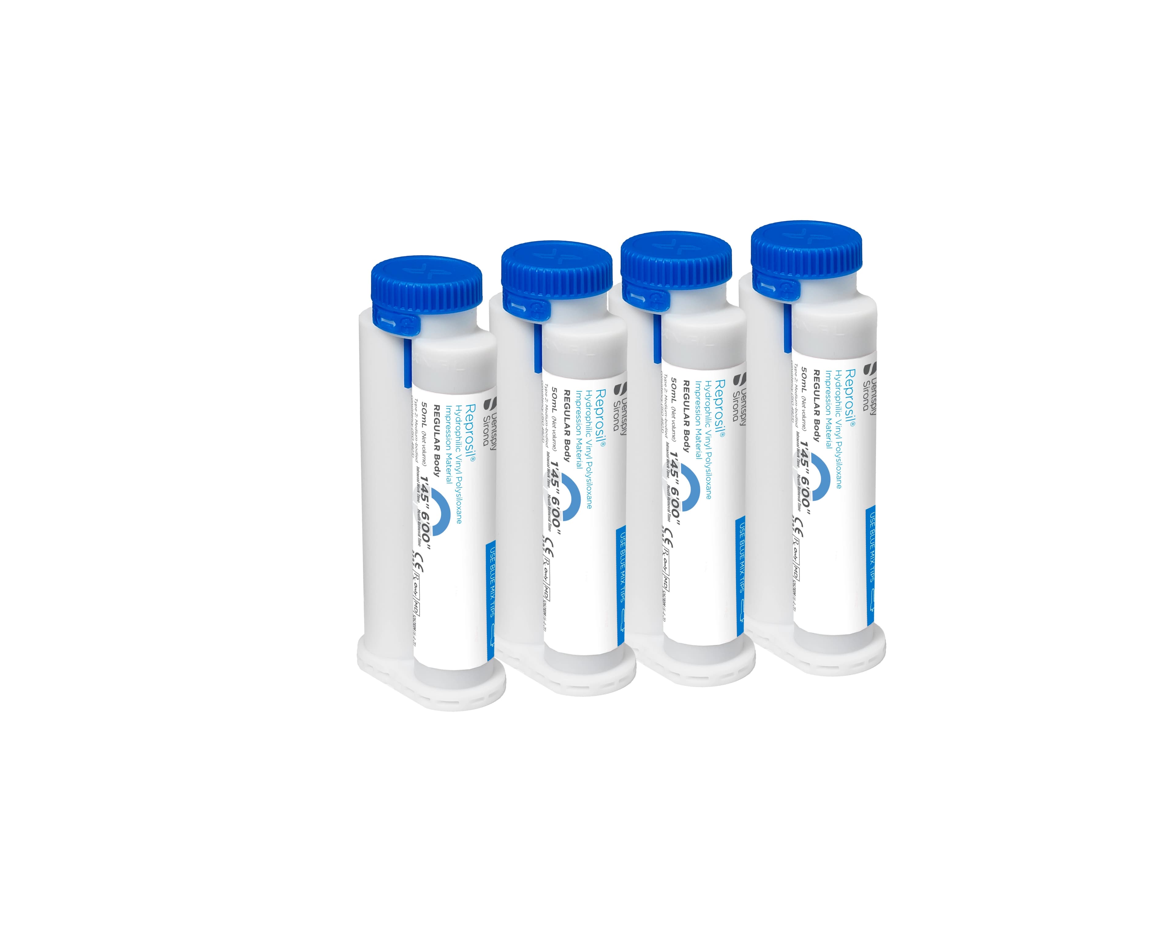 Reprosil Hydrophilic Vinyl Polysiloxane (VPS) Impression Material, Regular Body, Blue, 50 ml Cartridges, Bonus Pack of 12, 626240 - Caulk Reprosil VPS Impression Material Cartridges Bulk - Image 1