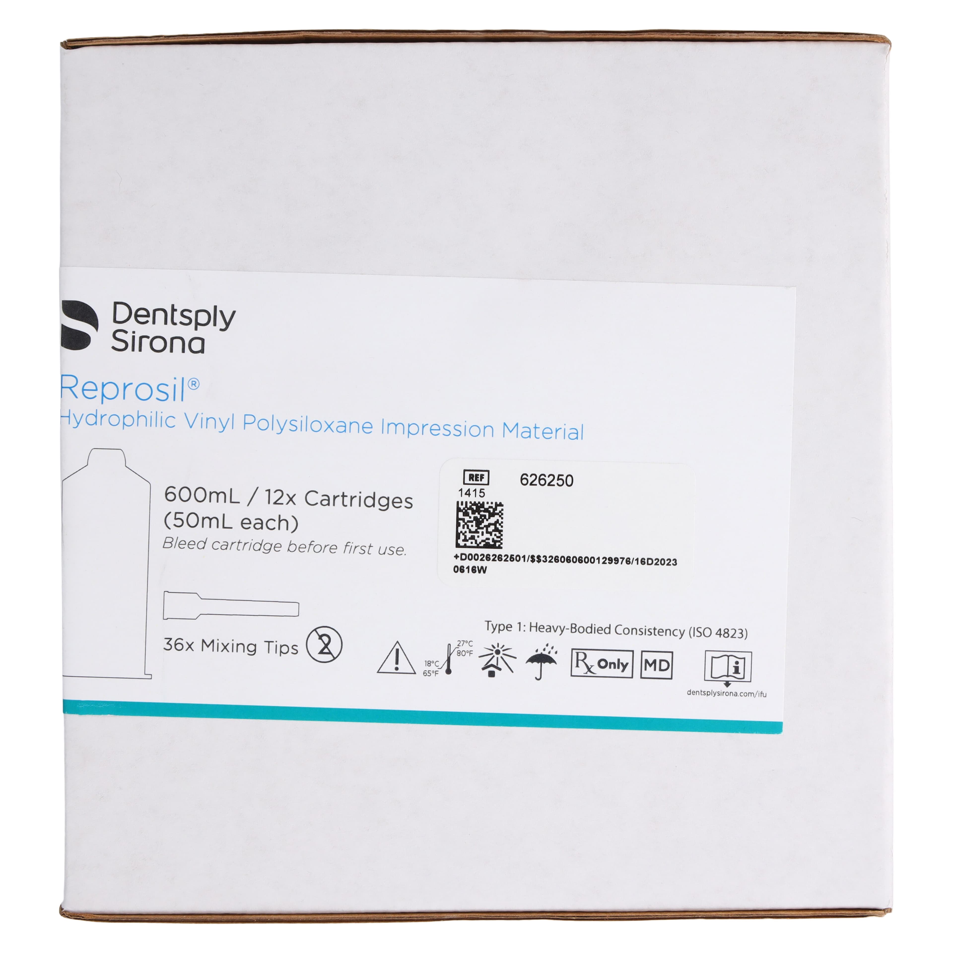 Reprosil Hydrophilic Vinyl Polysiloxane Impression Material, Heavy Body, 50 ml Cartridges, Bonus Package of 12, 626250 thumbnail 6