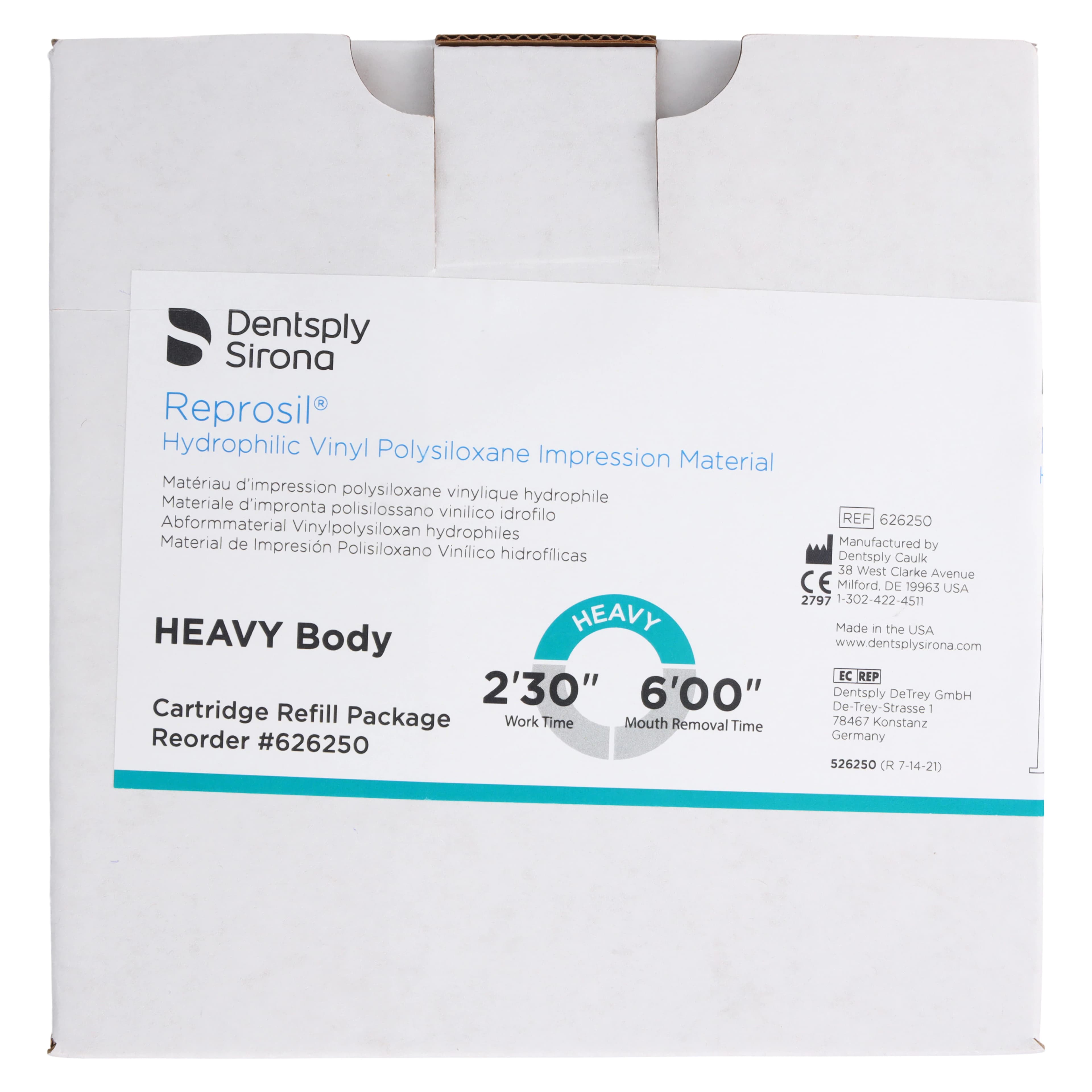 Reprosil Hydrophilic Vinyl Polysiloxane Impression Material, Heavy Body, 50 ml Cartridges, Bonus Package of 12, 626250 thumbnail 7