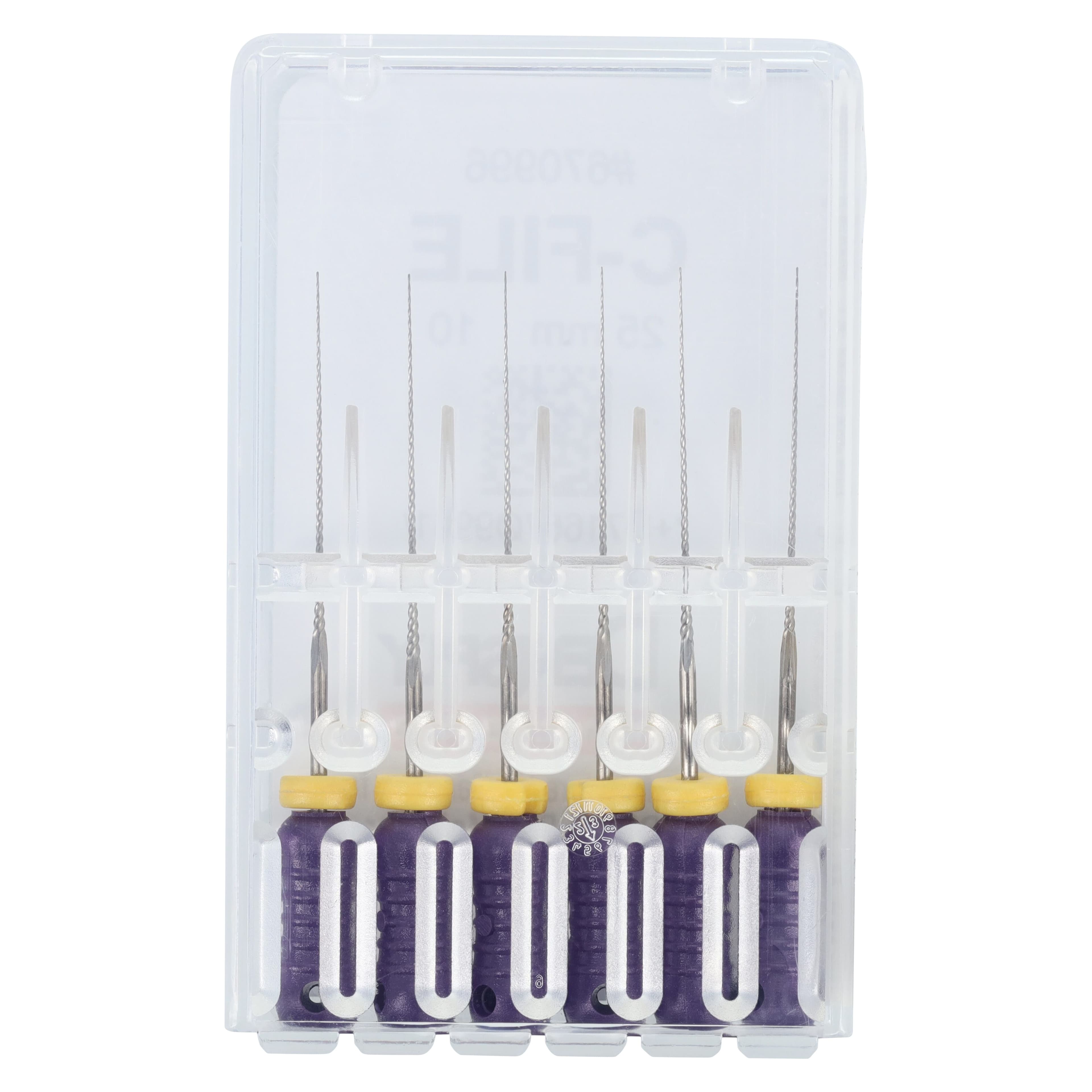 Maillefer C-Files, Stainless Steel, Size #10, 25 mm, Purple, 6/Pk, 670996 thumbnail 5