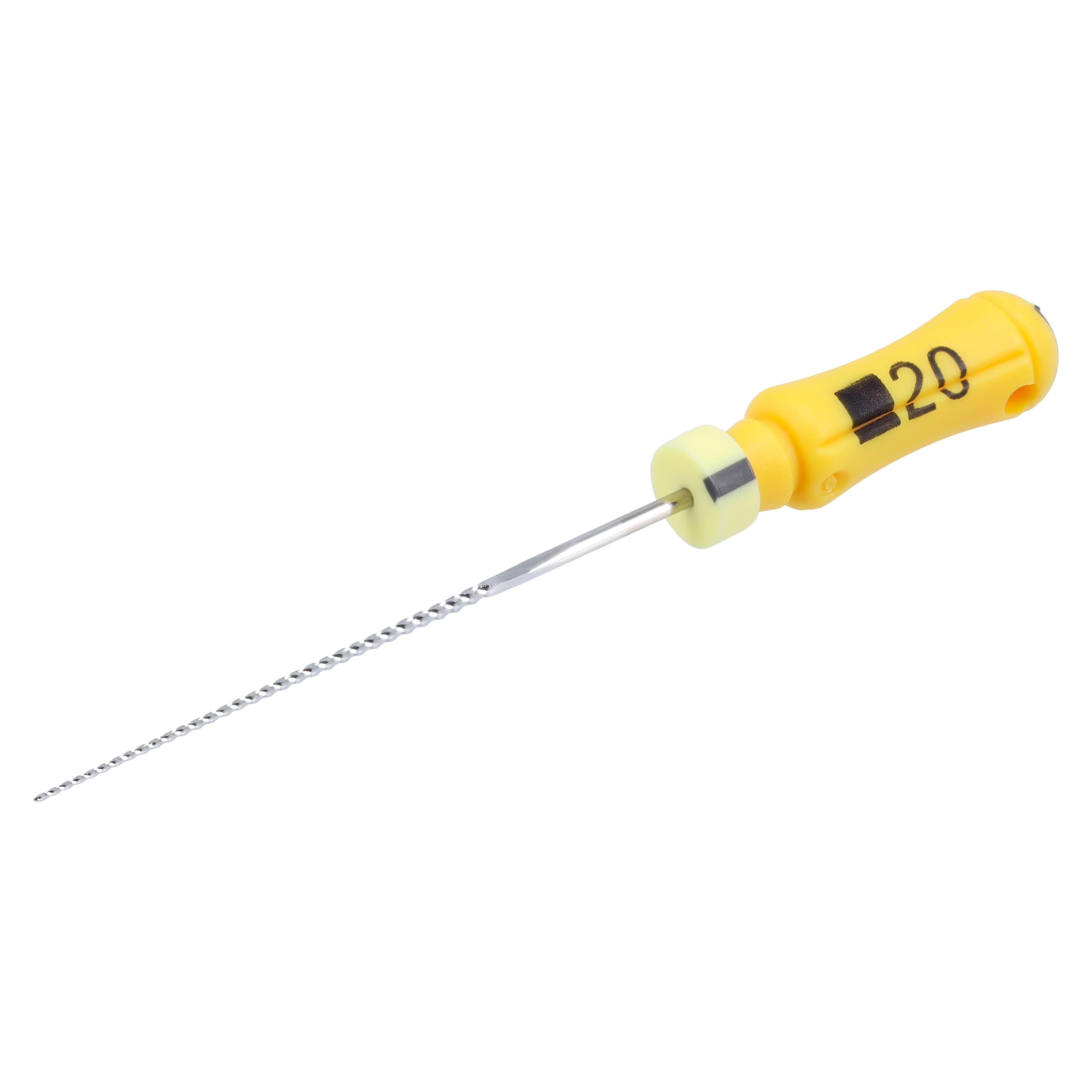 Dentsply Maillefer K-File #20 (Yellow), 25mm, Stainless Steel, Pack of 6, Ref 671133 thumbnail 3