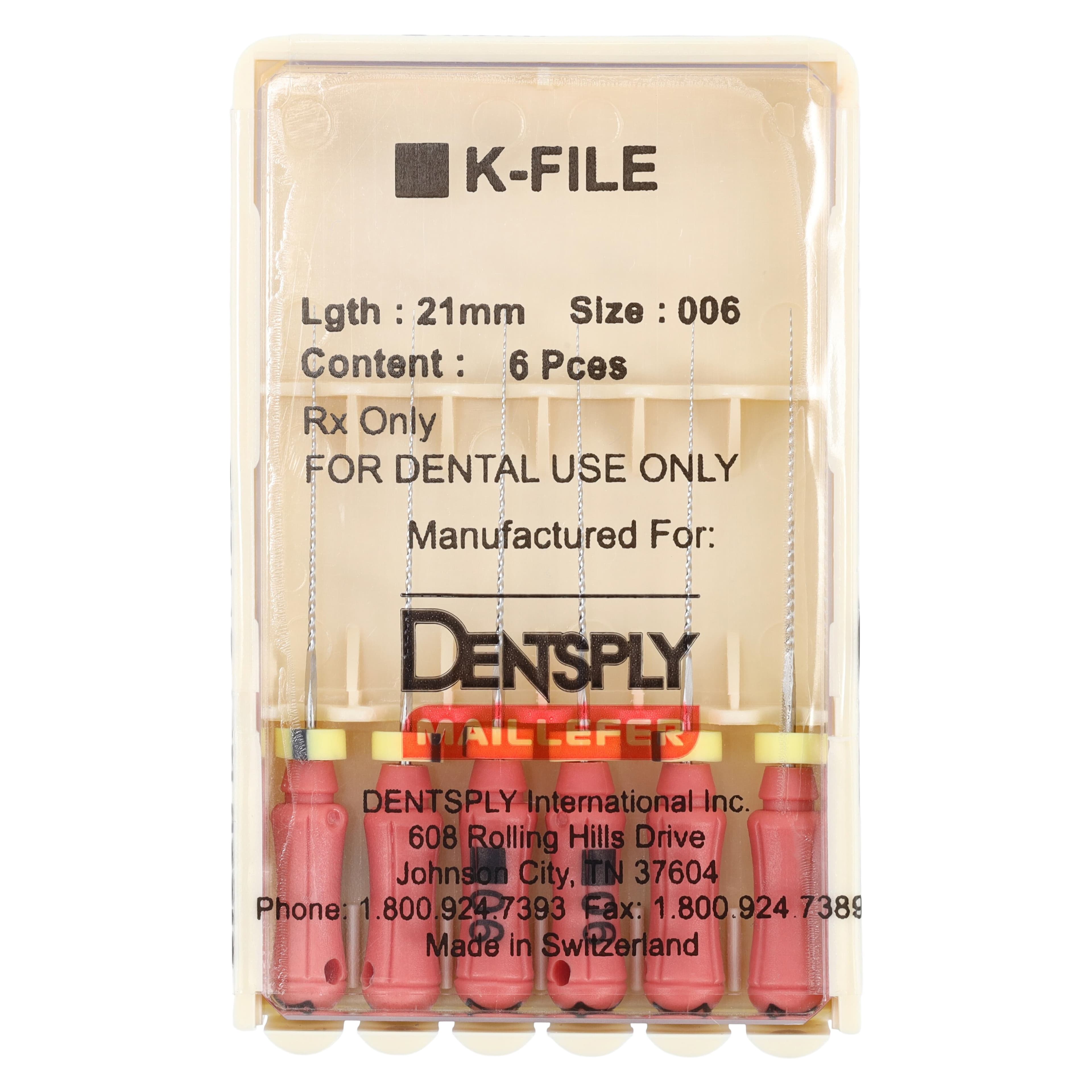 K-Files Stainless Steel #06, 21mm, Pink, 6/Pk, 671000 thumbnail 4