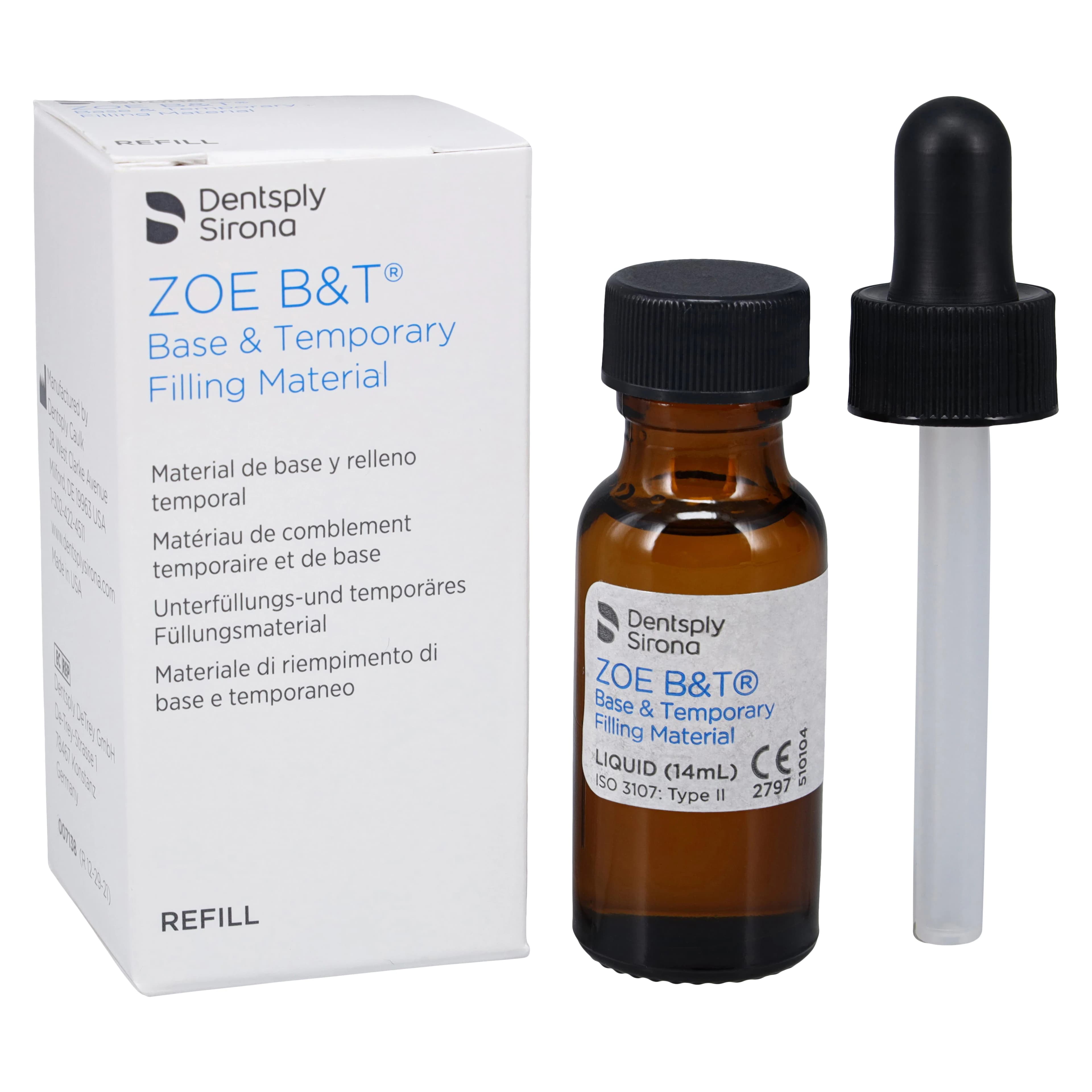 ZOE B&T Base and Temporary Filling Material, Liquid Refill, 14 ml, 1/Pk, 610102 - ZOE B&T Base and Temporary Filling Material, Liquid Refill, 14 ml, 1/Pk - Image 1