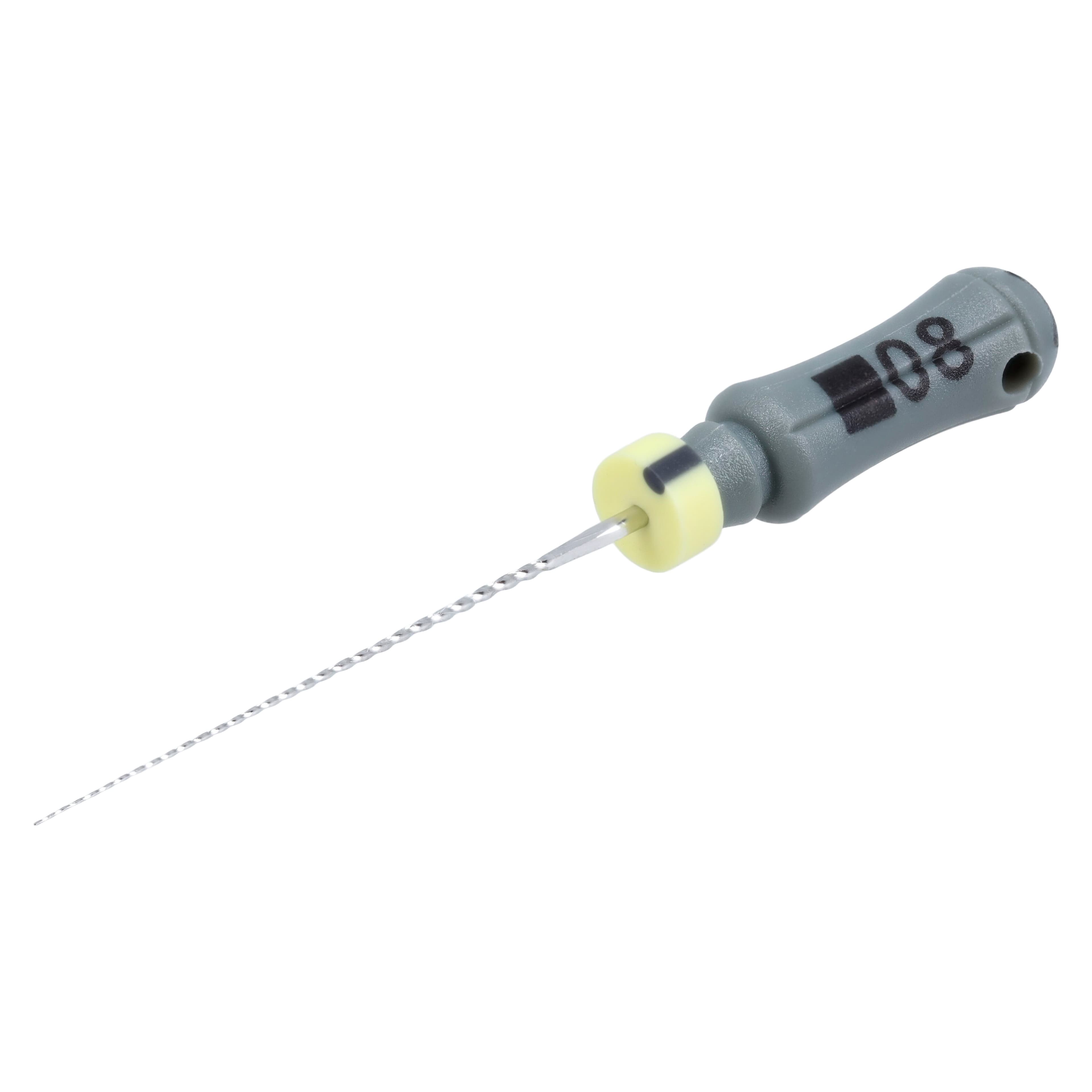 Dentsply Maillefer K-Files, Stainless Steel, #08, 21mm, Grey, 6/Pk, 671100 thumbnail 2