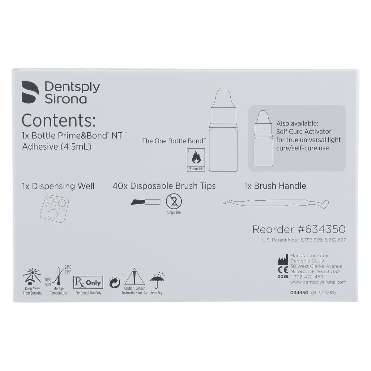 Prime & Bond NT Adhesive, Total-Etch, Light-Cure, Introductory Kit, 4.5 mL Bottle, 1/Pk, 634350 thumbnail 8